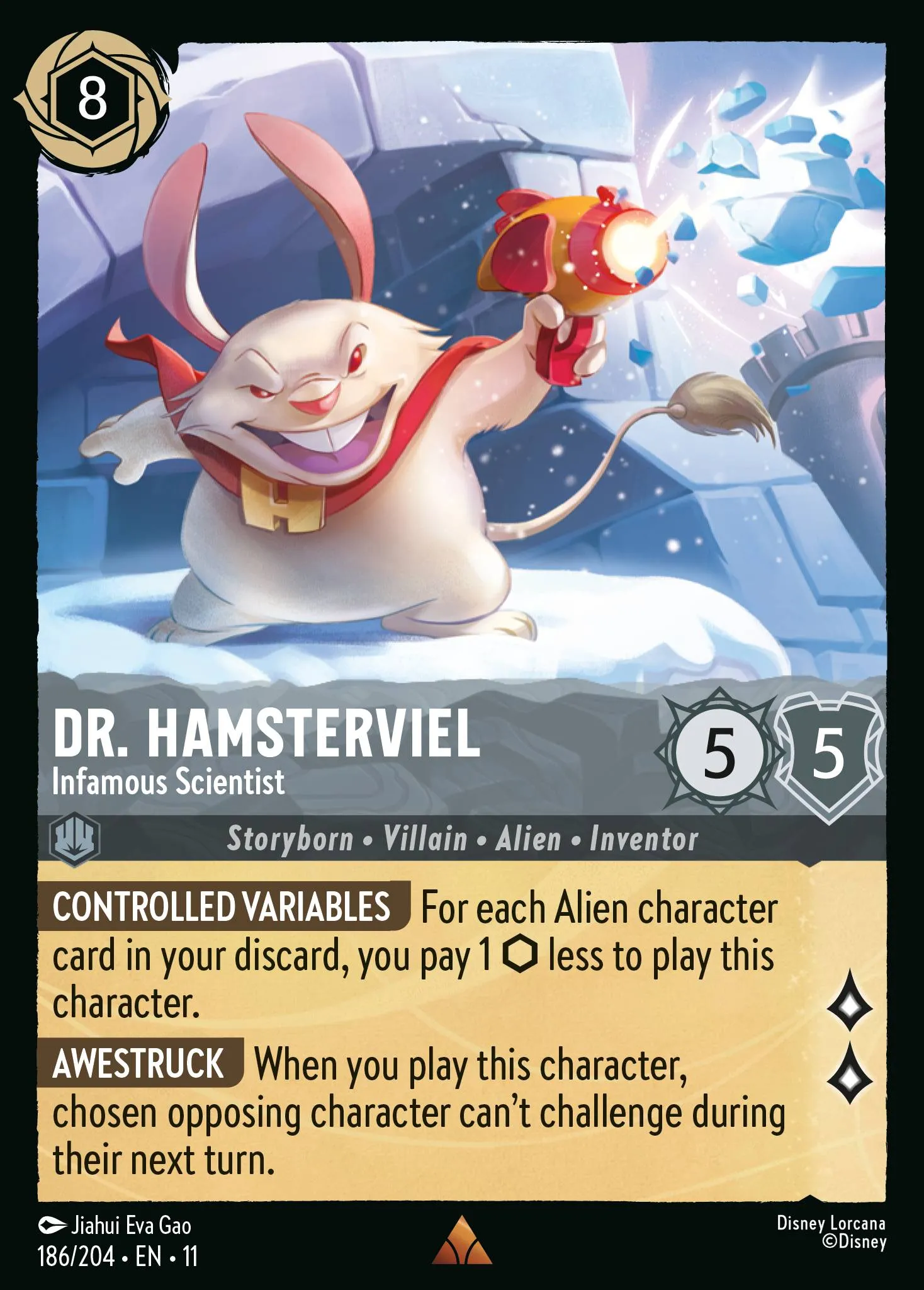 2026 Winterspell Dr. Hamsterviel - Infamous Scientist #186 Rare card image