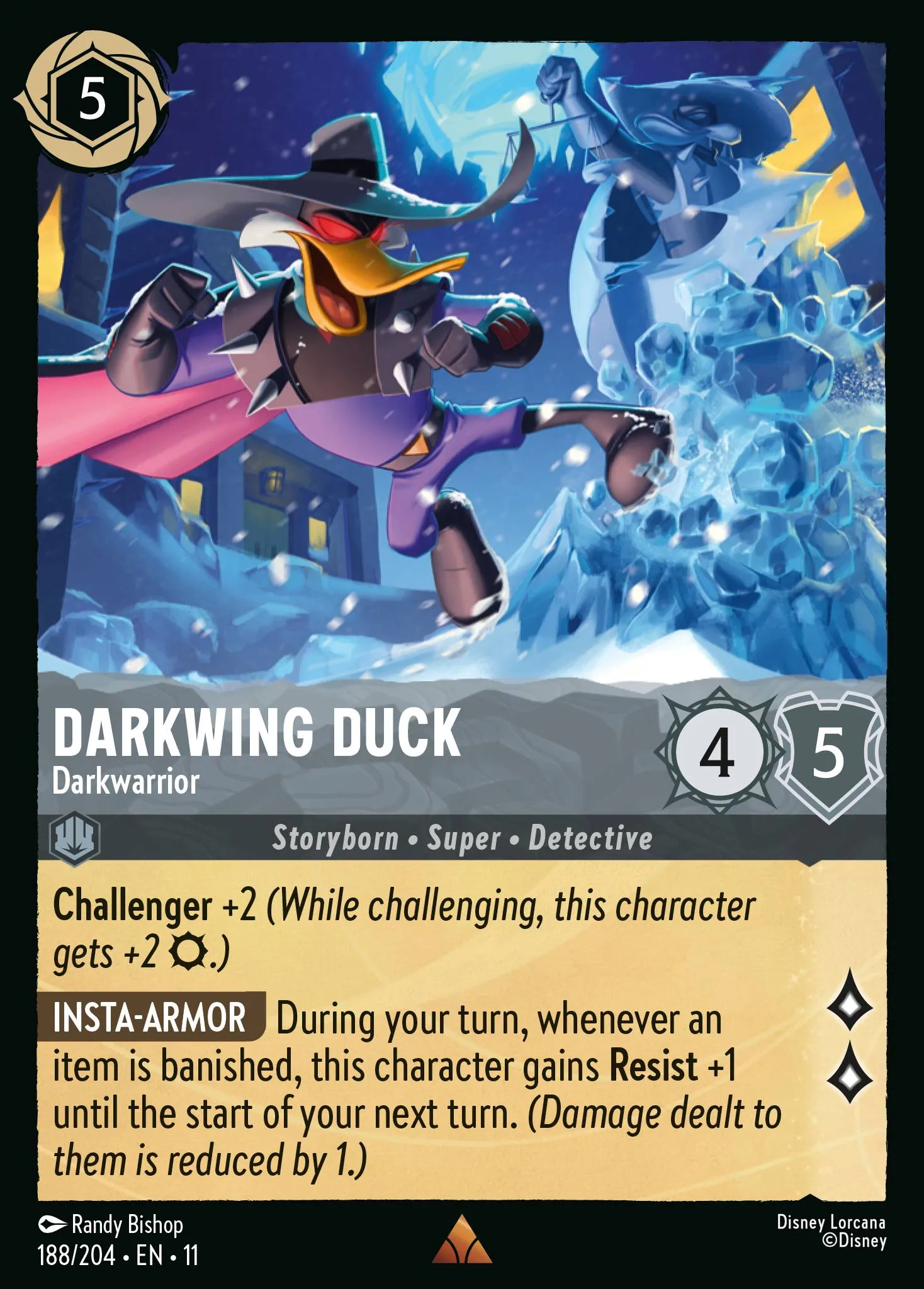 2026 Winterspell Darkwing Duck - Darkwarrior #188 Rare card image