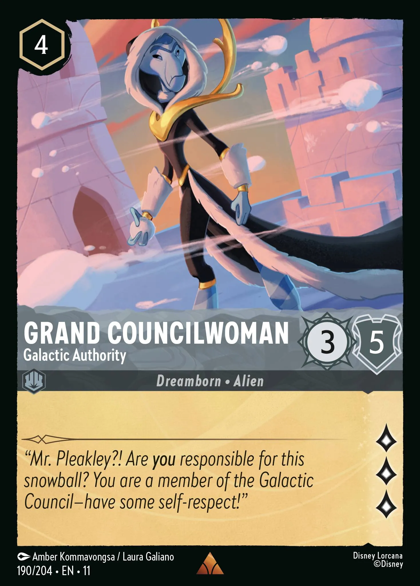 2026 Winterspell Grand Councilwoman - Galactic Authority #190 Rare card image