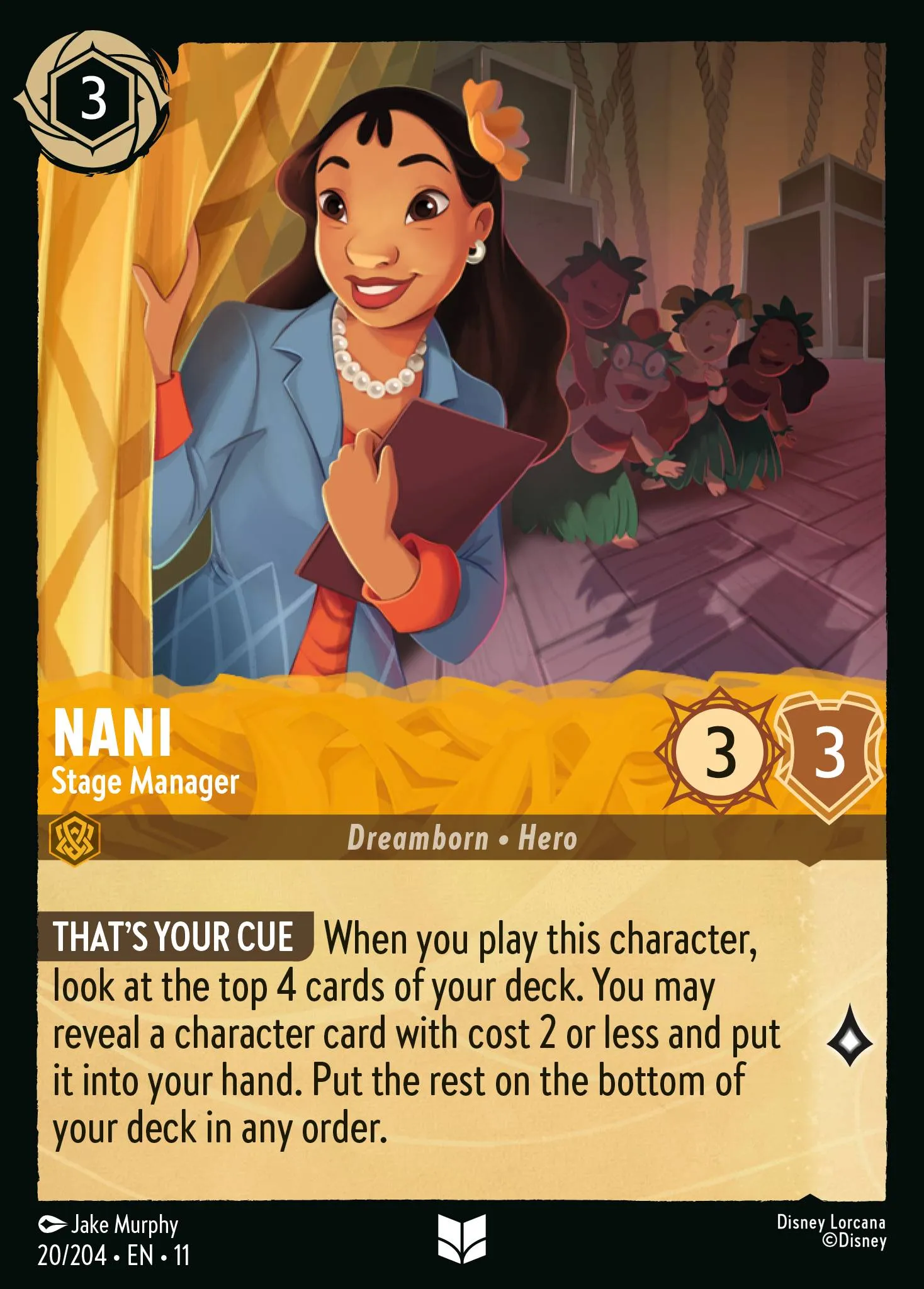 2026 Winterspell Nani - Stage Manager Uncommon #20 Uncommon card image