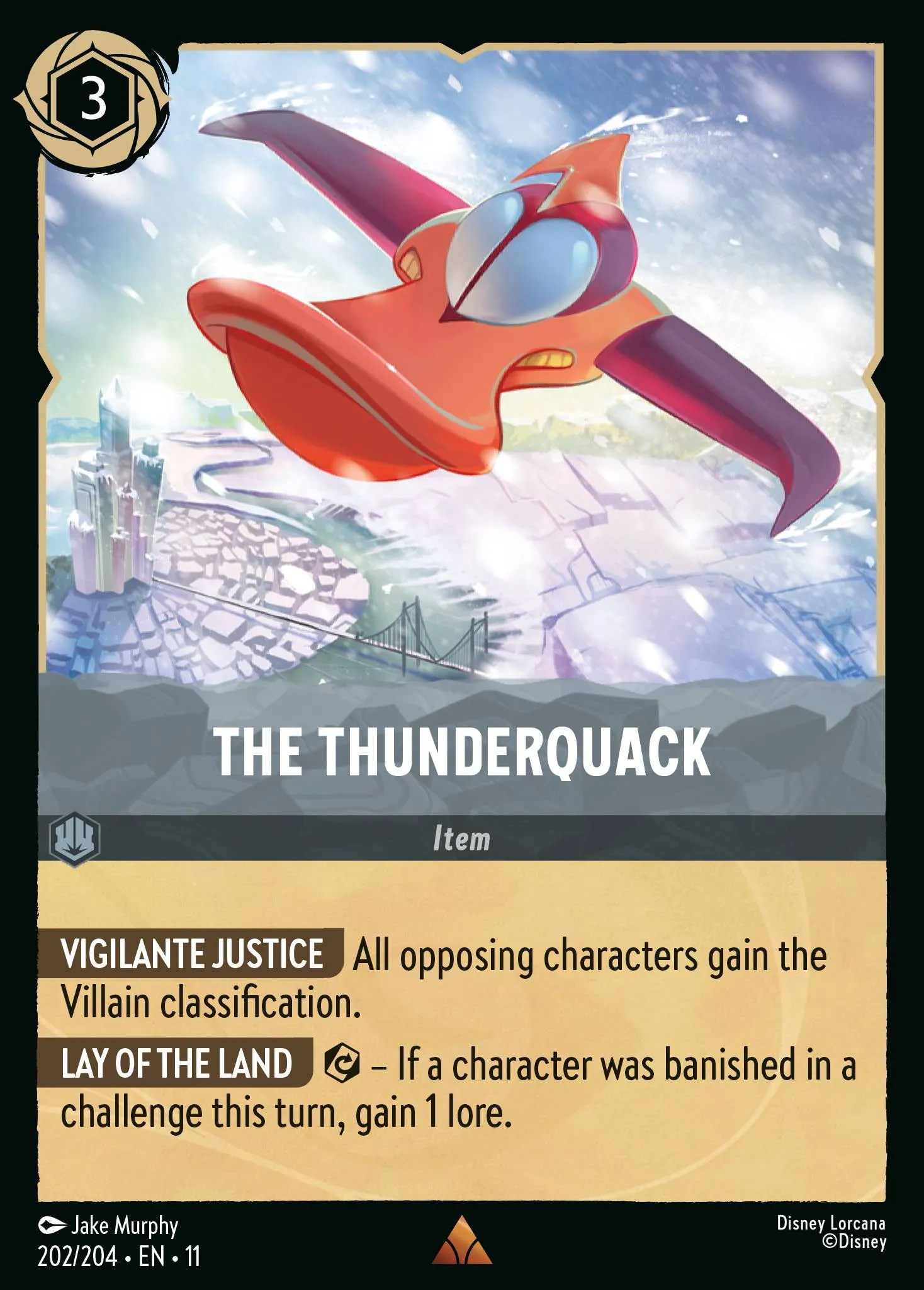 2026 Winterspell The Thunderquack #202 Rare card image