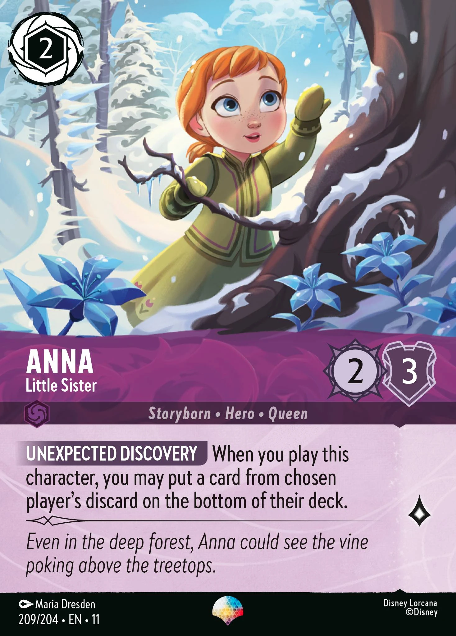 2026 Winterspell Anna - Little Sister #209 Epic card image