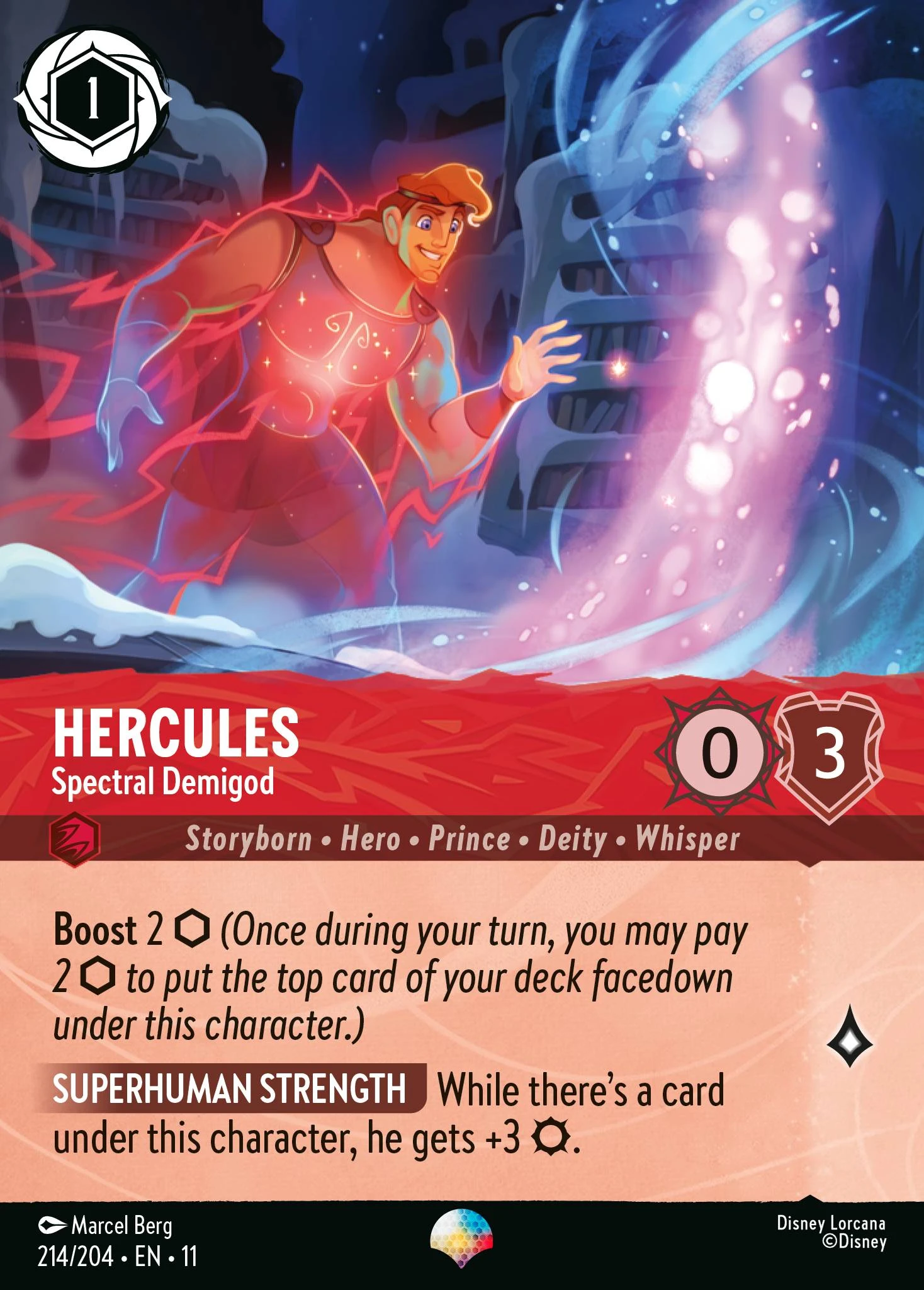 2026 Winterspell Hercules - Spectral Demigod #214 Epic card image