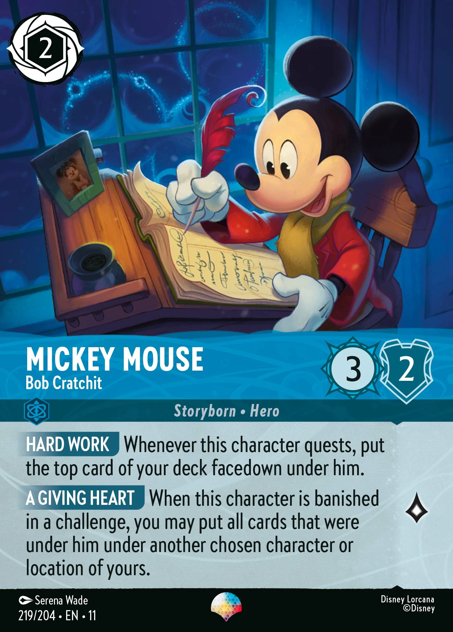 2026 Winterspell Mickey Mouse - Bob Cratchit Epic #219 Epic card image