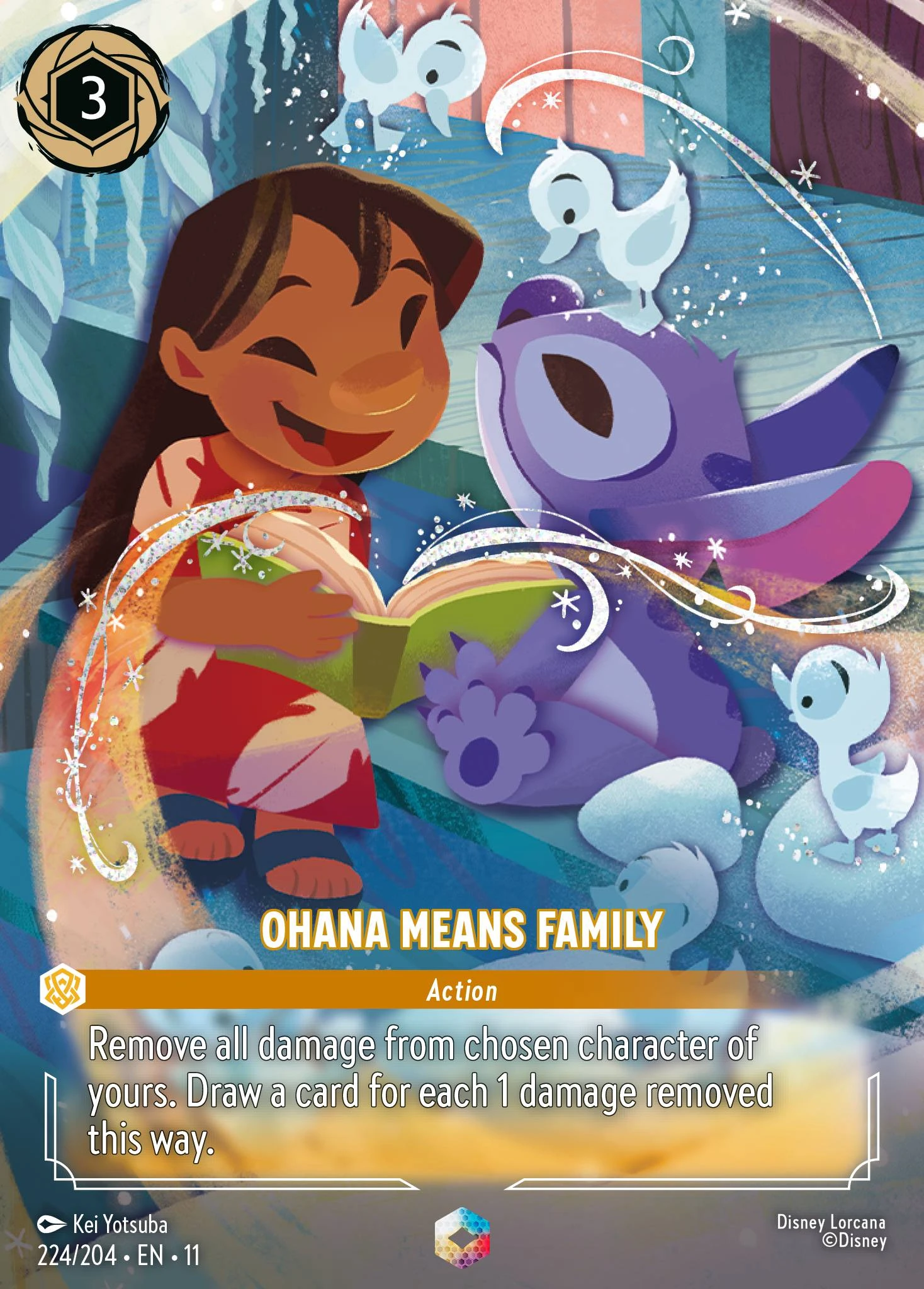 2026 Winterspell Ohana Means Family Enchanted #224 Enchanted card image