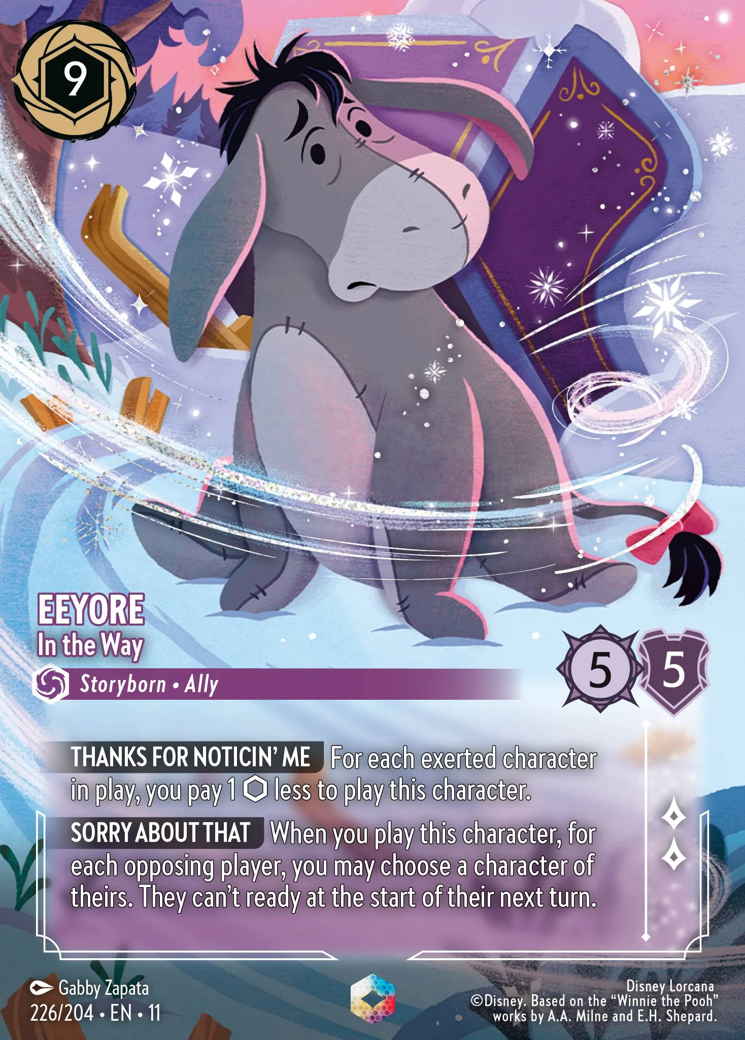 2026 Winterspell Eeyore - In the Way Enchanted #226 Enchanted card image
