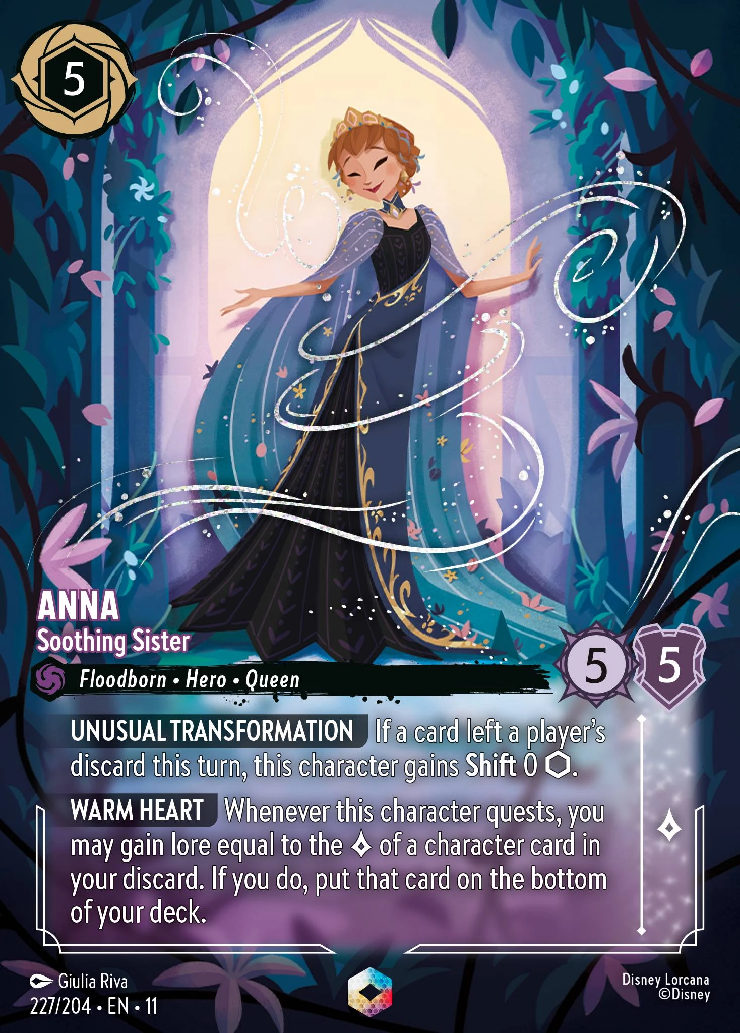 2026 Winterspell Anna - Soothing Sister Enchanted #227 Enchanted card image