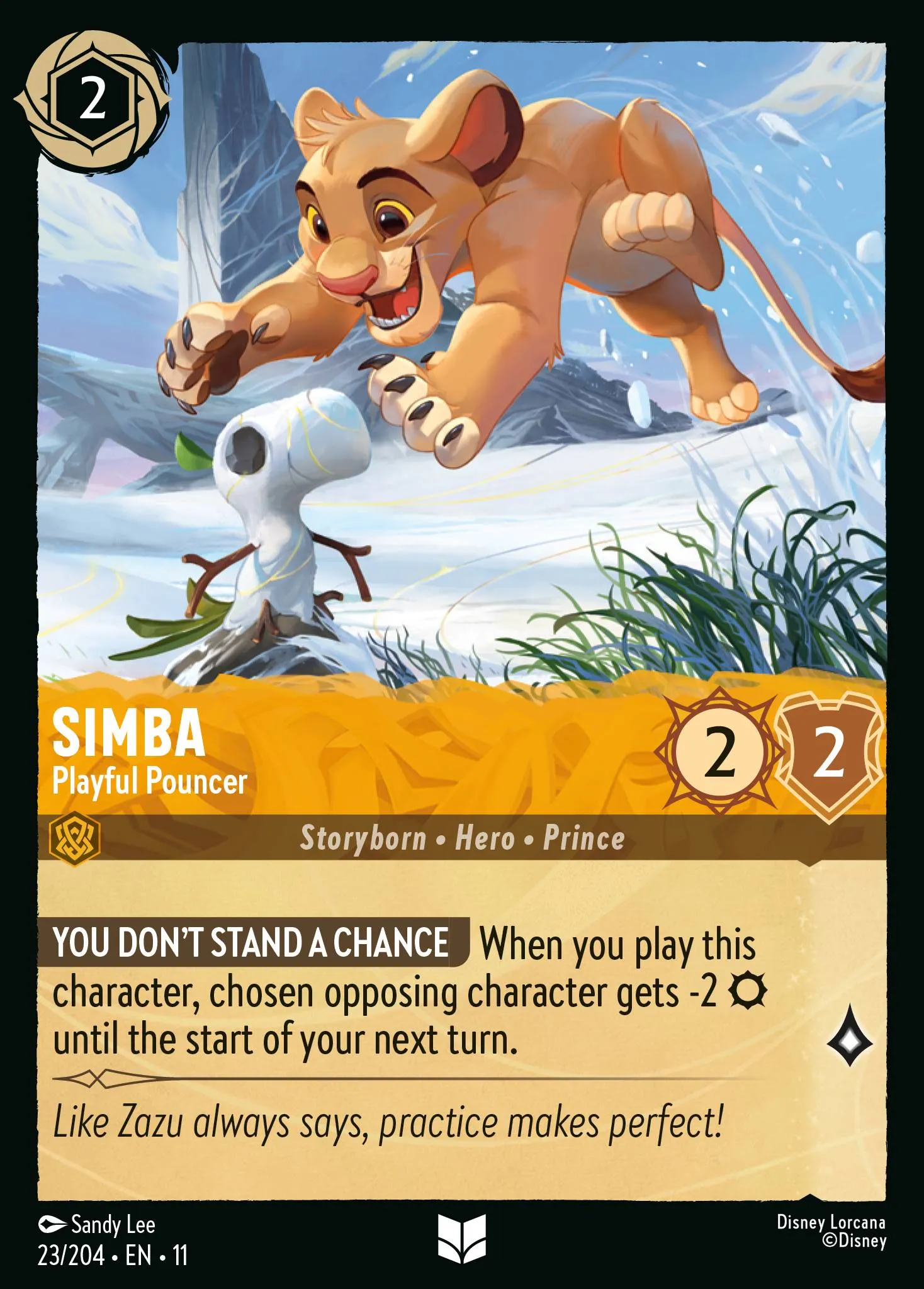 2026 Winterspell Simba - Playful Pouncer [Foil] Uncommon #23 Uncommon card image