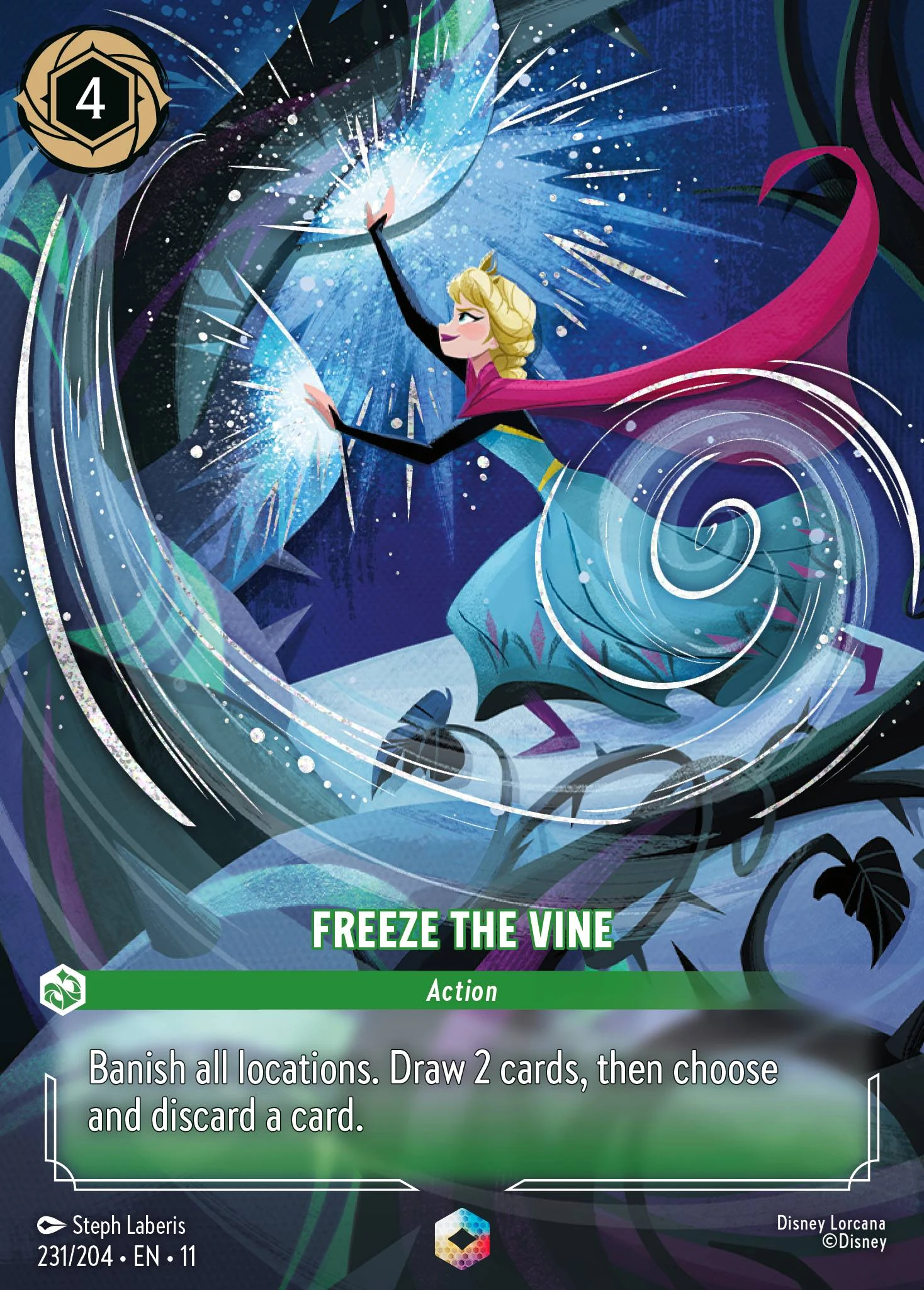 2026 Winterspell Freeze the Vine Enchanted #231 Enchanted card image