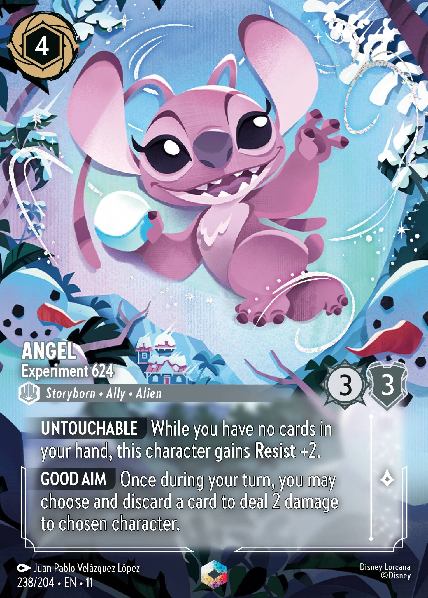 2026 Winterspell Angel - Experiment 624 Enchanted #238 Enchanted card image