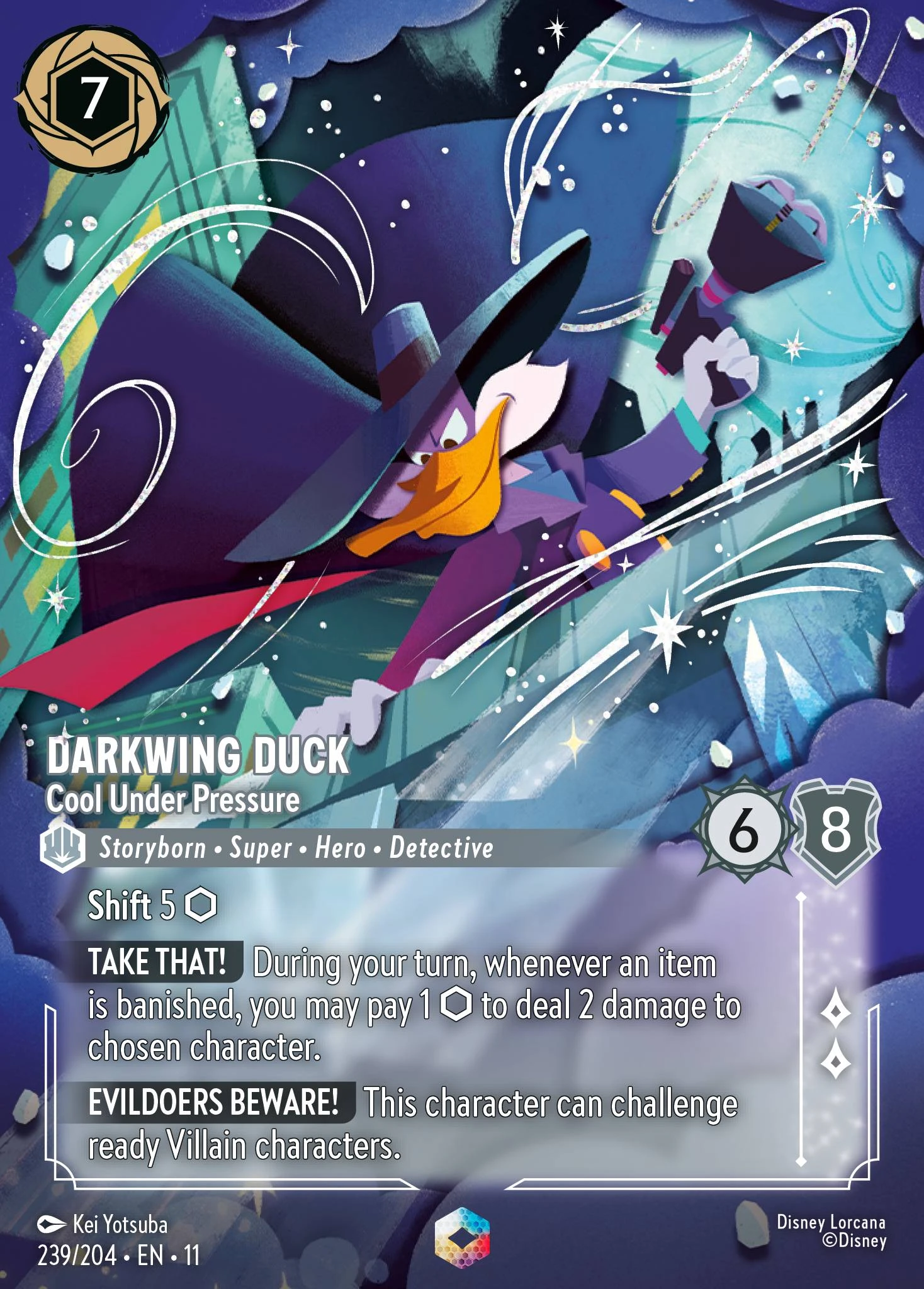 2026 Winterspell Darkwing Duck - Cool Under Pressure Enchanted #239 Enchanted card image