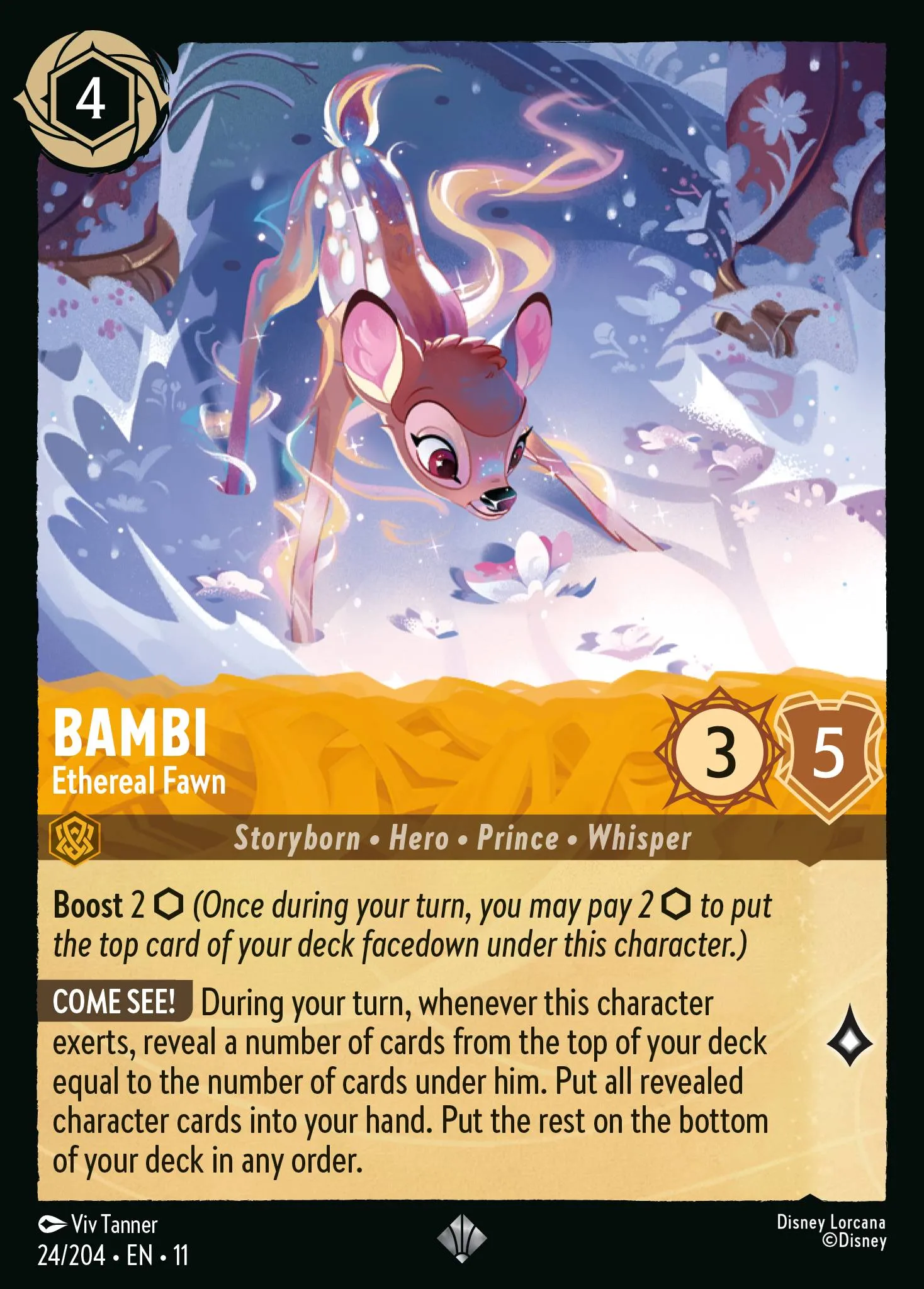 2026 Winterspell Bambi - Ethereal Fawn [Foil] Super Rare #24 Super Rare card image