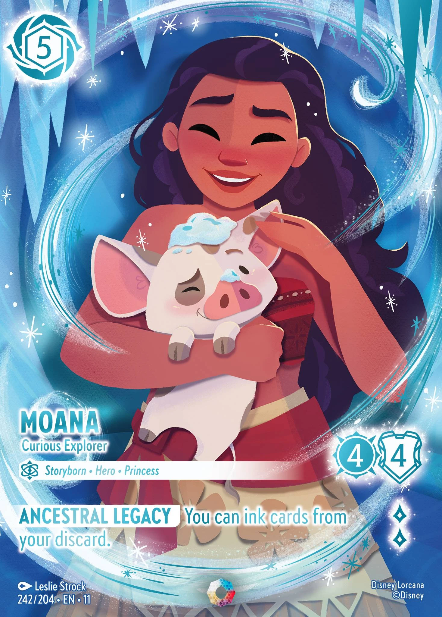 2026 Winterspell Moana - Curious Explorer Iconic #242 Iconic card image