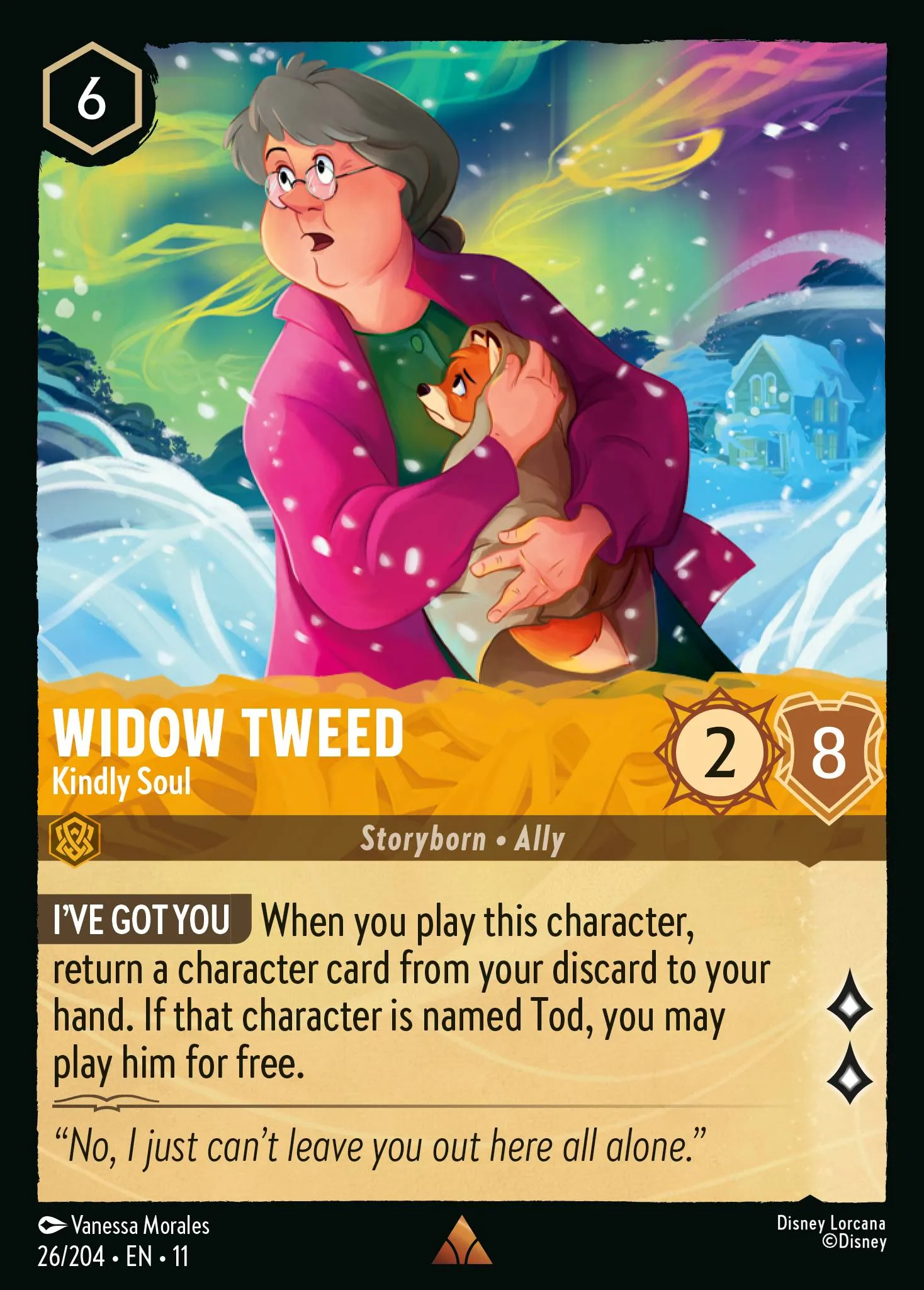 2026 Winterspell Widow Tweed - Kindly Soul [Foil] Rare #26 Rare card image