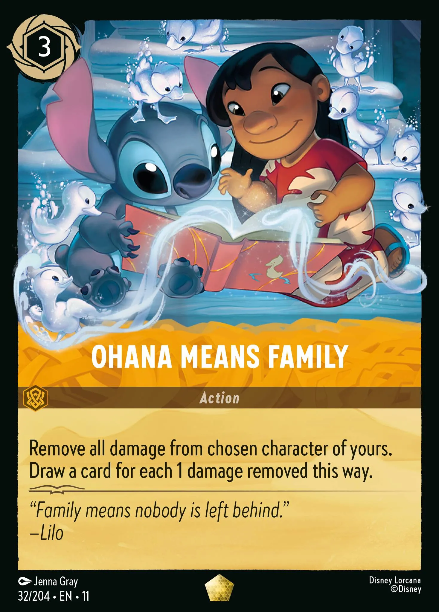 2026 Winterspell Ohana Means Family [Foil] Legendary #32 Legendary card image