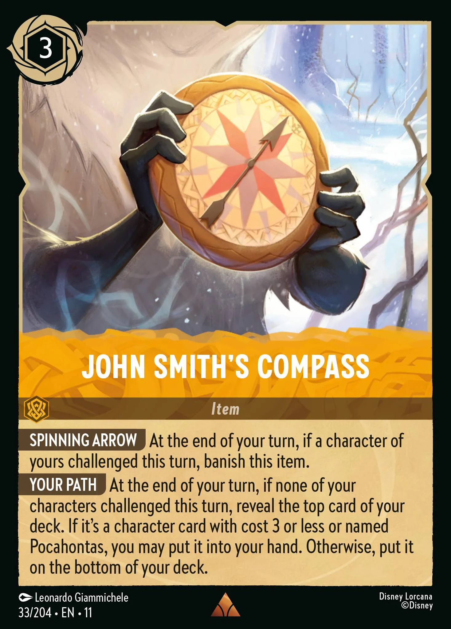 2026 Winterspell John Smith's Compass [Foil] Rare #33 Rare card image
