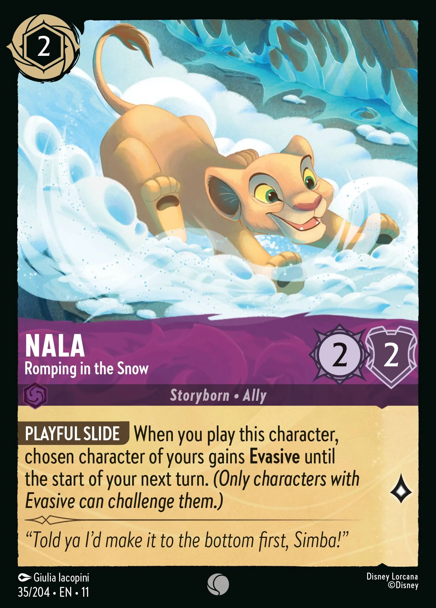 2026 Winterspell Nala - Romping in the Snow [Foil] Common #35 Common card image