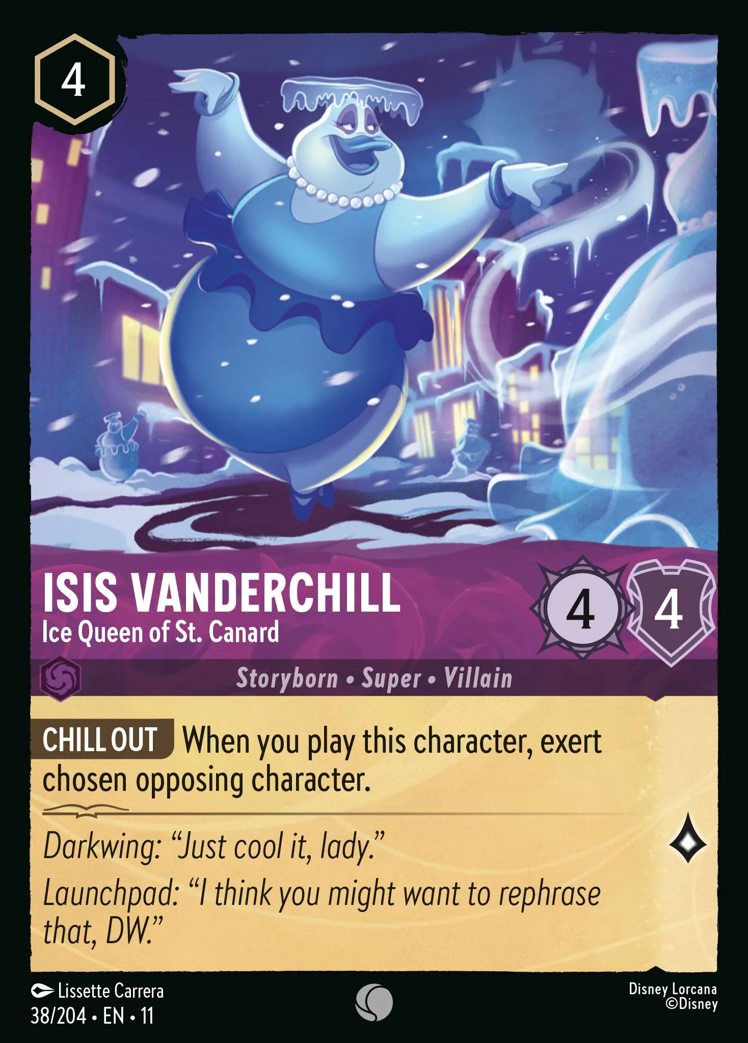 2026 Winterspell Isis Vanderchill - Ice Queen of St. Canard [Foil] Common #38 Common card image