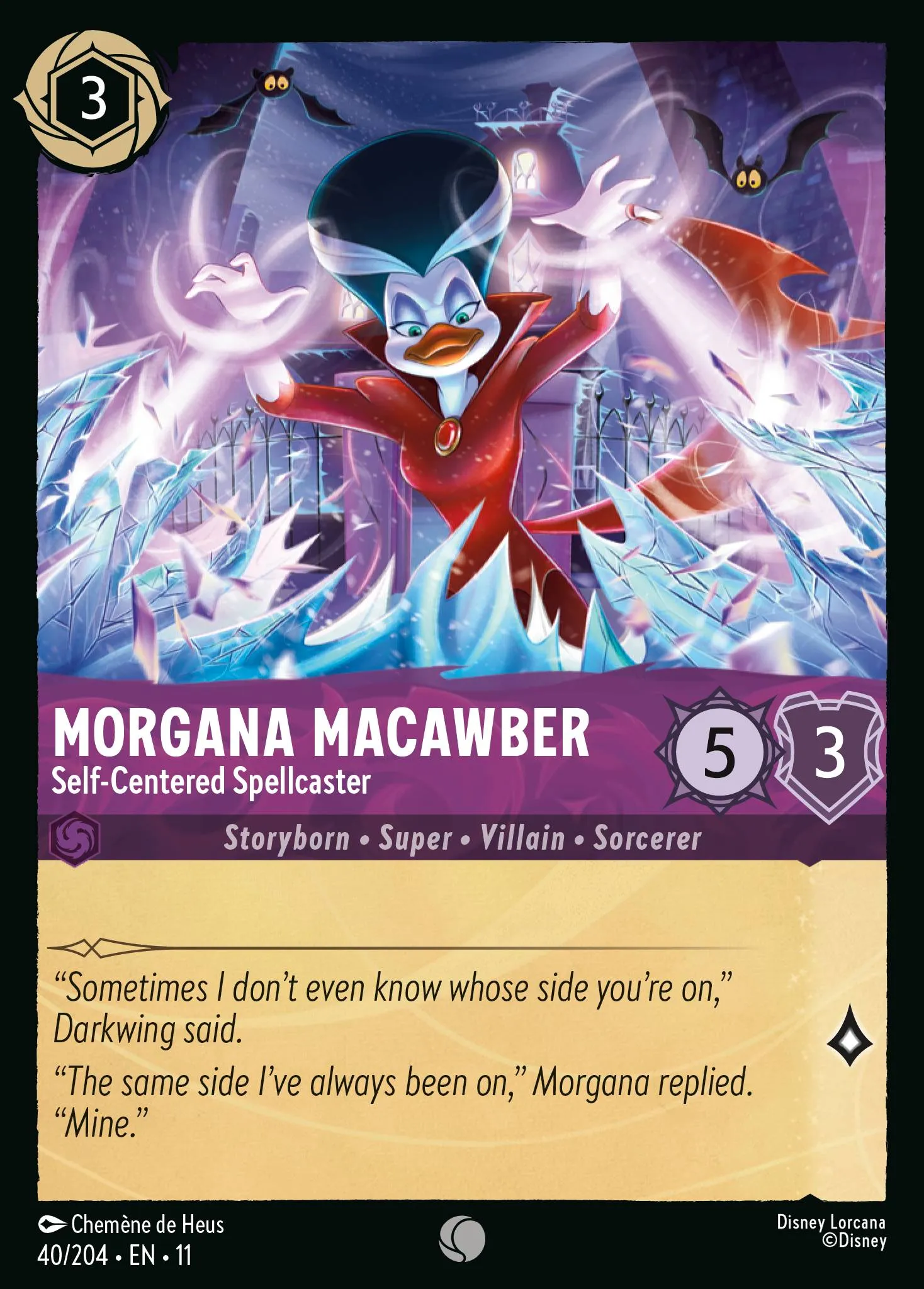 2026 Winterspell Morgana Macawber - Self-Centered Spellcaster Common #40 Common card image