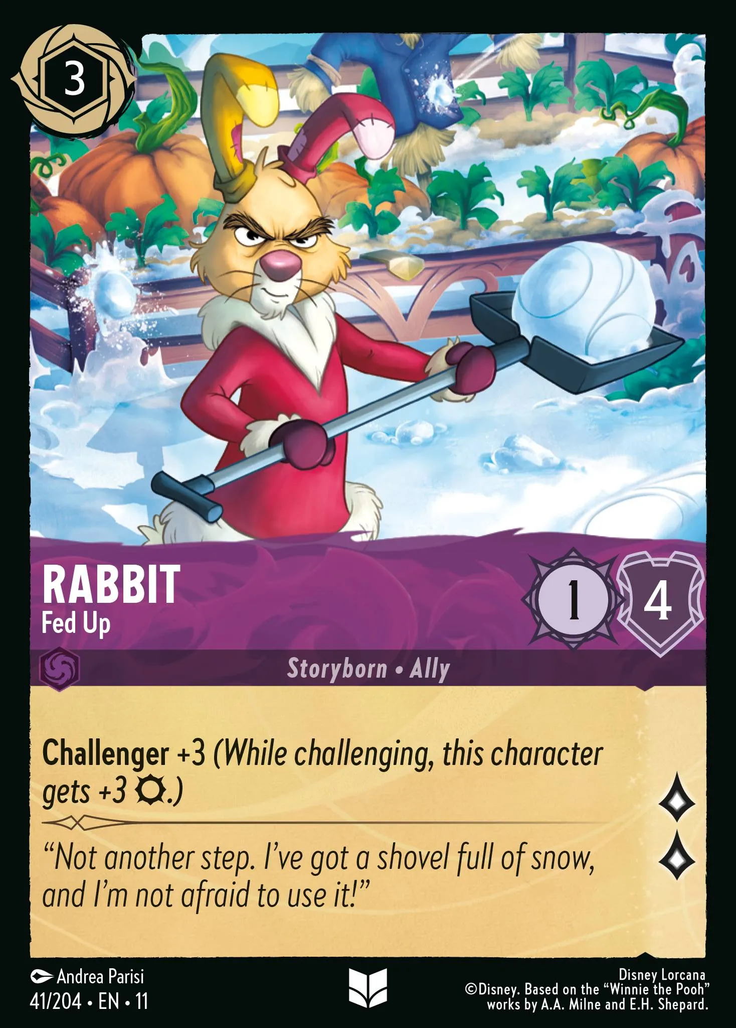 2026 Winterspell Rabbit - Fed Up [Foil] Uncommon #41 Uncommon card image
