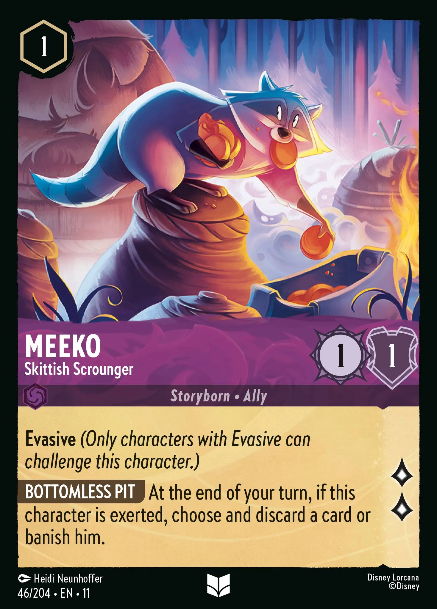 2026 Winterspell Meeko - Skittish Scrounger [Foil] Uncommon #46 Uncommon card image