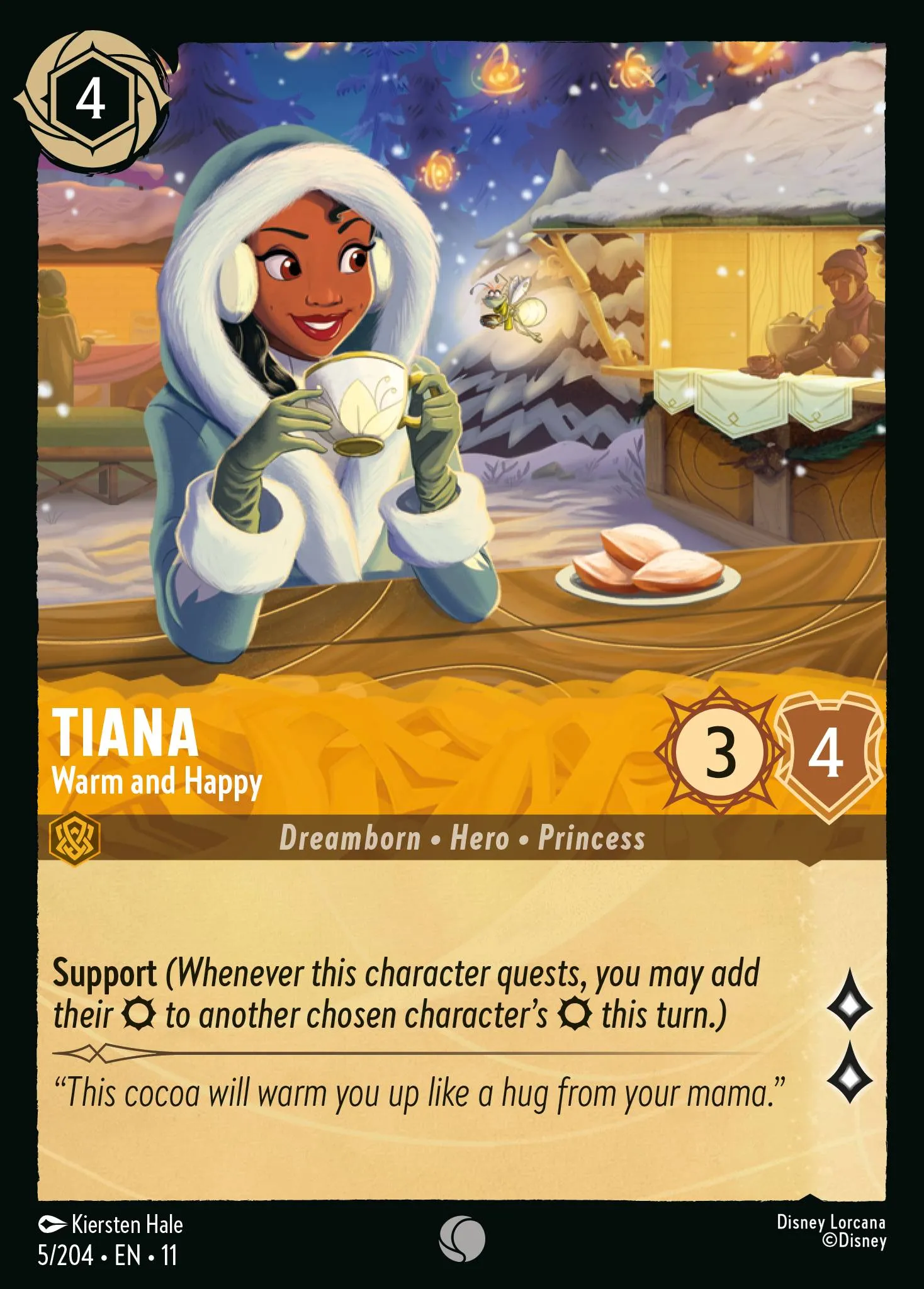 2026 Winterspell Tiana - Warm and Happy [Foil] Common #5 Common card image