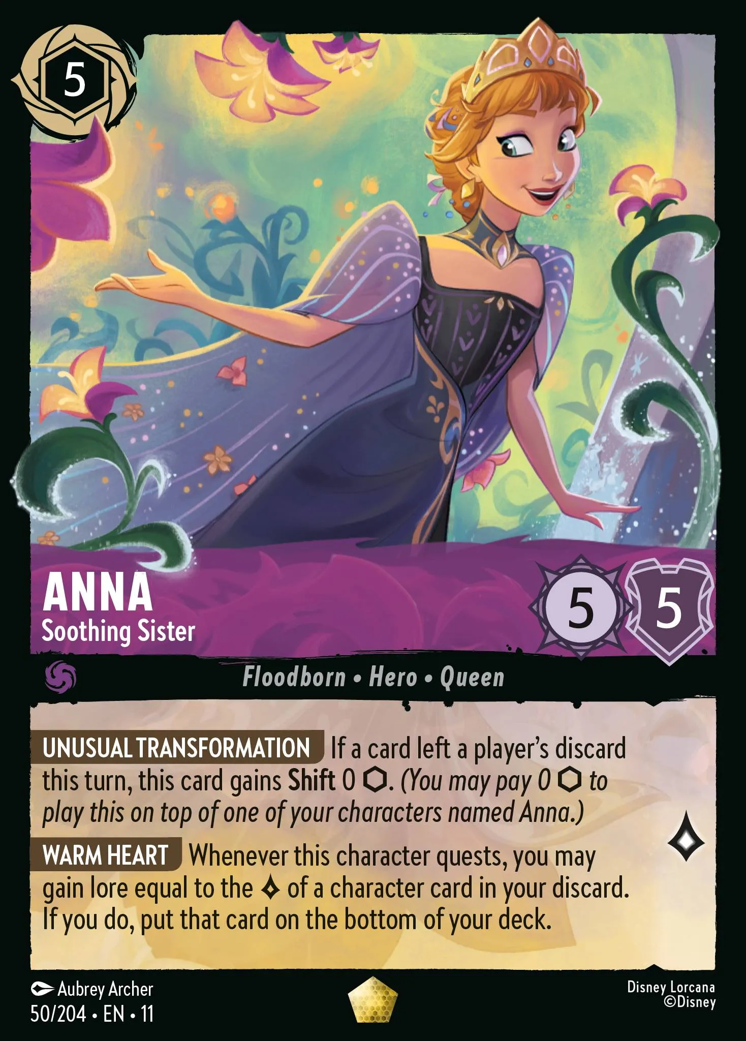2026 Winterspell Anna - Soothing Sister [Foil] Legendary #50 Legendary card image