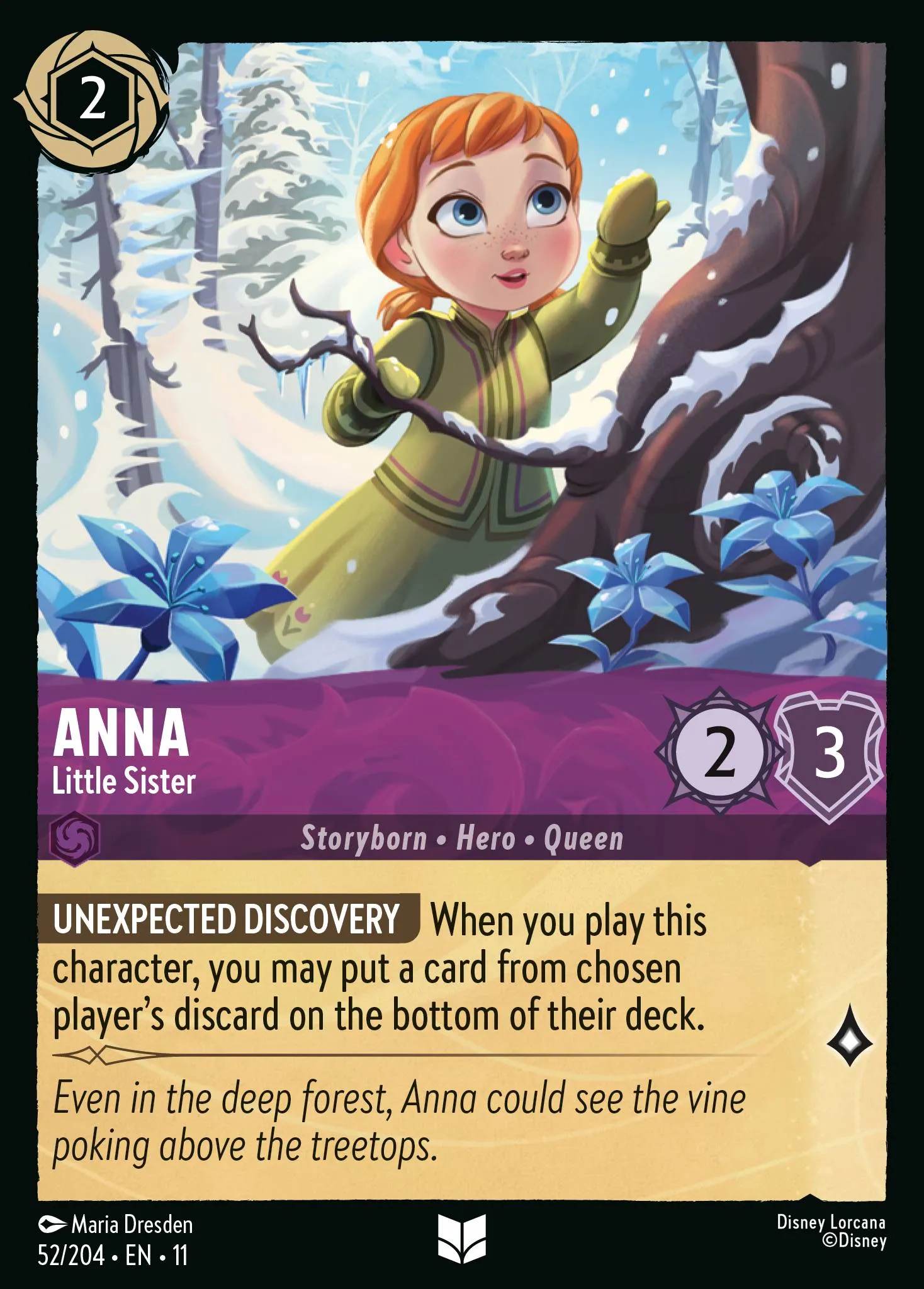 2026 Winterspell Anna - Little Sister [Foil] Uncommon #52 Uncommon card image