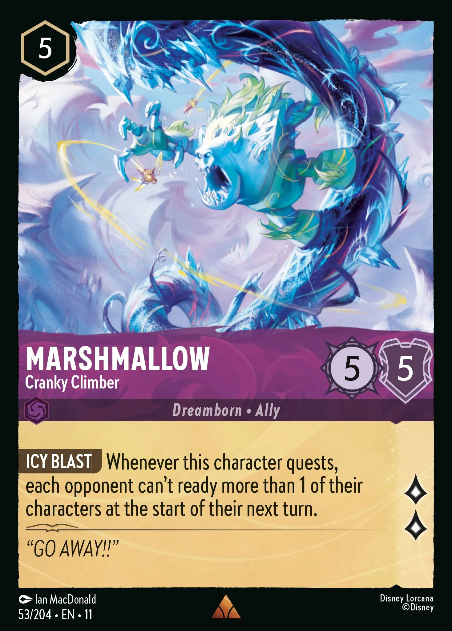 2026 Winterspell Marshmallow - Cranky Climber [Foil] Rare #53 Rare card image