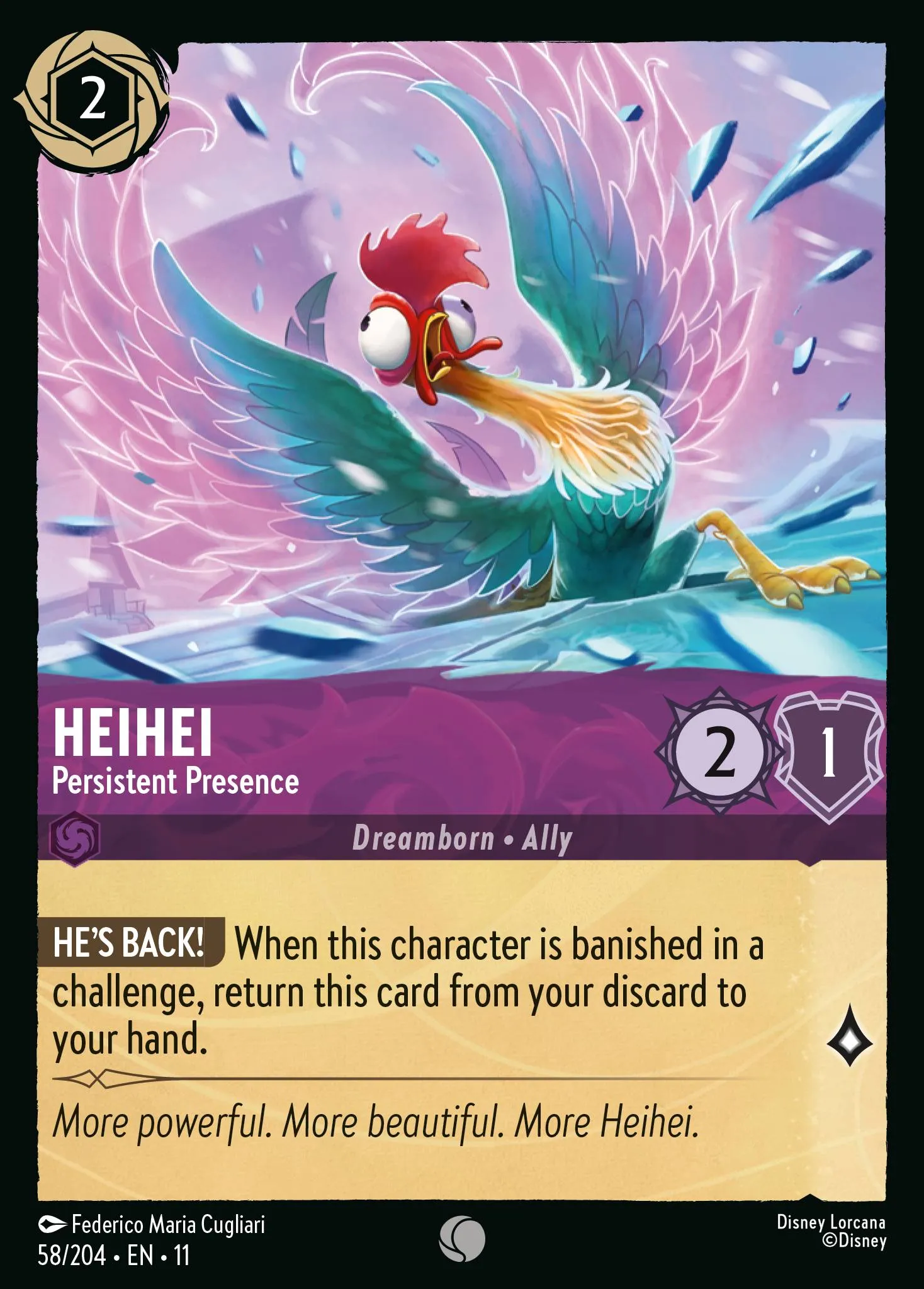 2026 Winterspell HeiHei - Persistent Presence [Foil] Common #58 Common card image