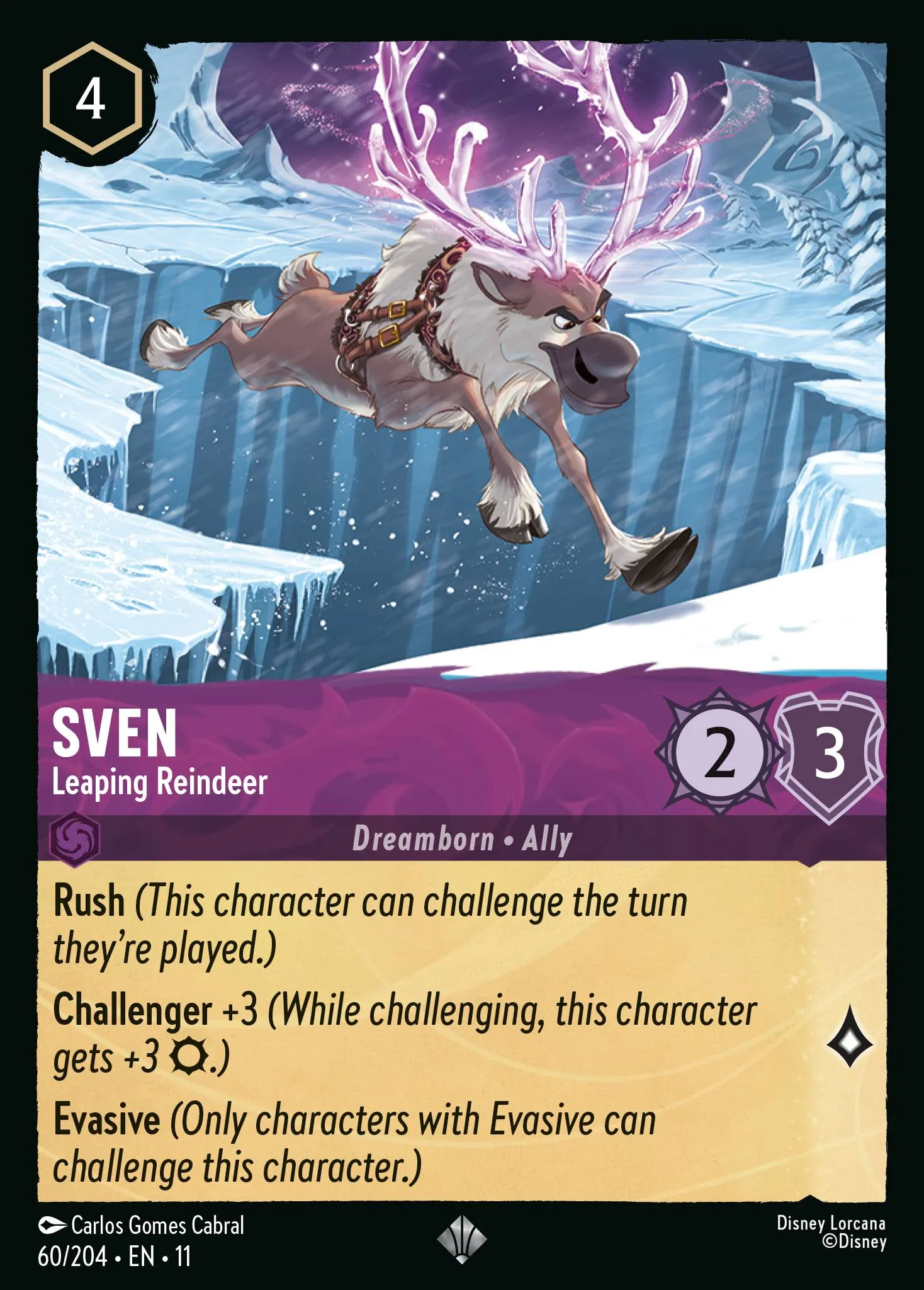 2026 Winterspell Sven - Leaping Reindeer [Foil] Super Rare #60 Super Rare card image