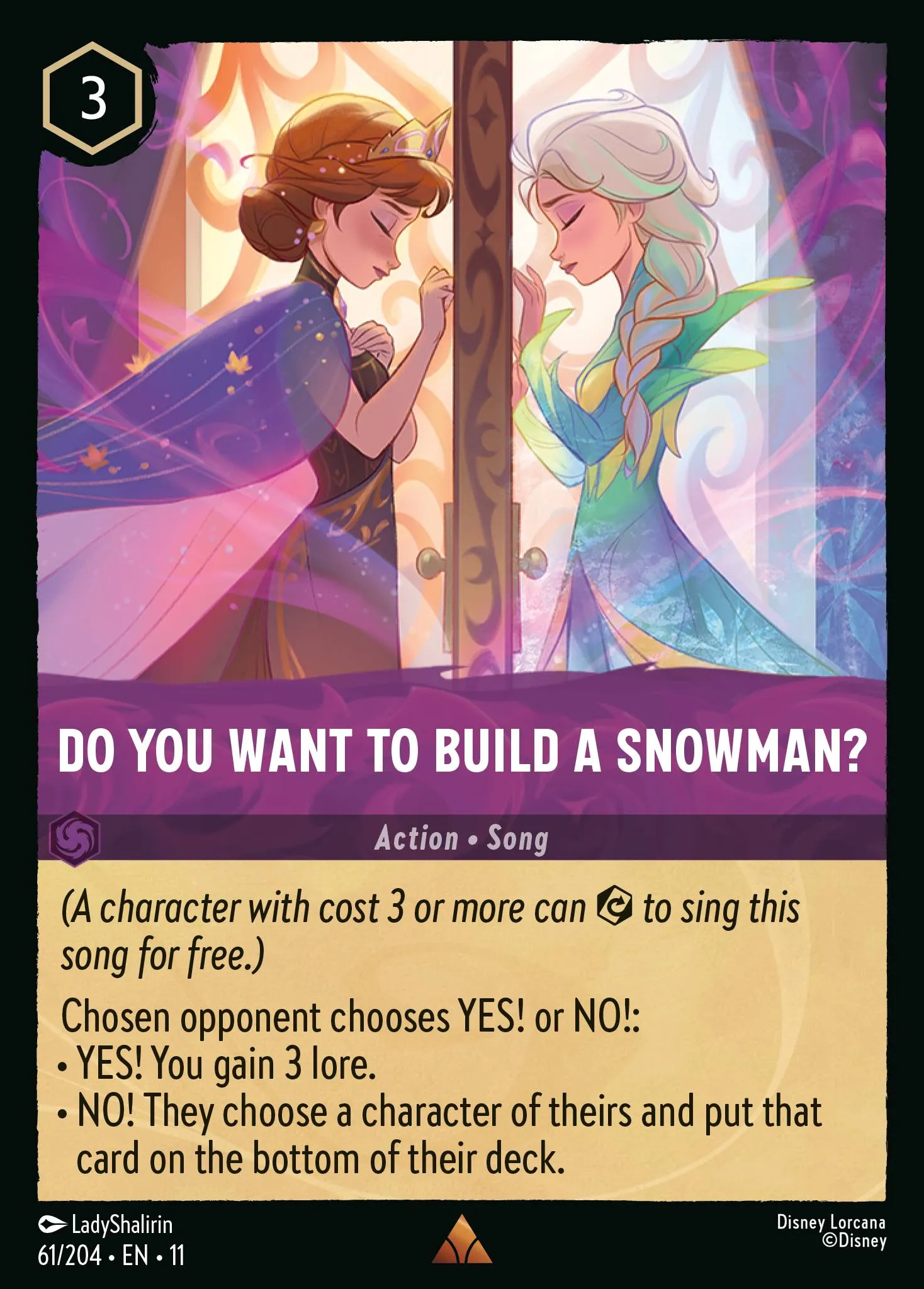 2026 Winterspell Do You Want to Build A Snowman? [Foil] Rare #61 Rare card image