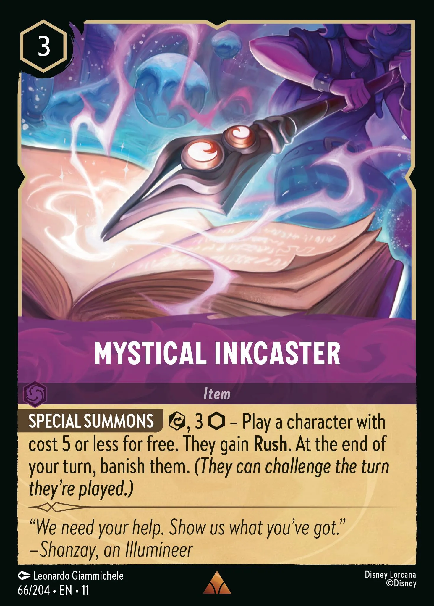 2026 Winterspell Mystical Inkcaster [Foil] Rare #66 Rare card image
