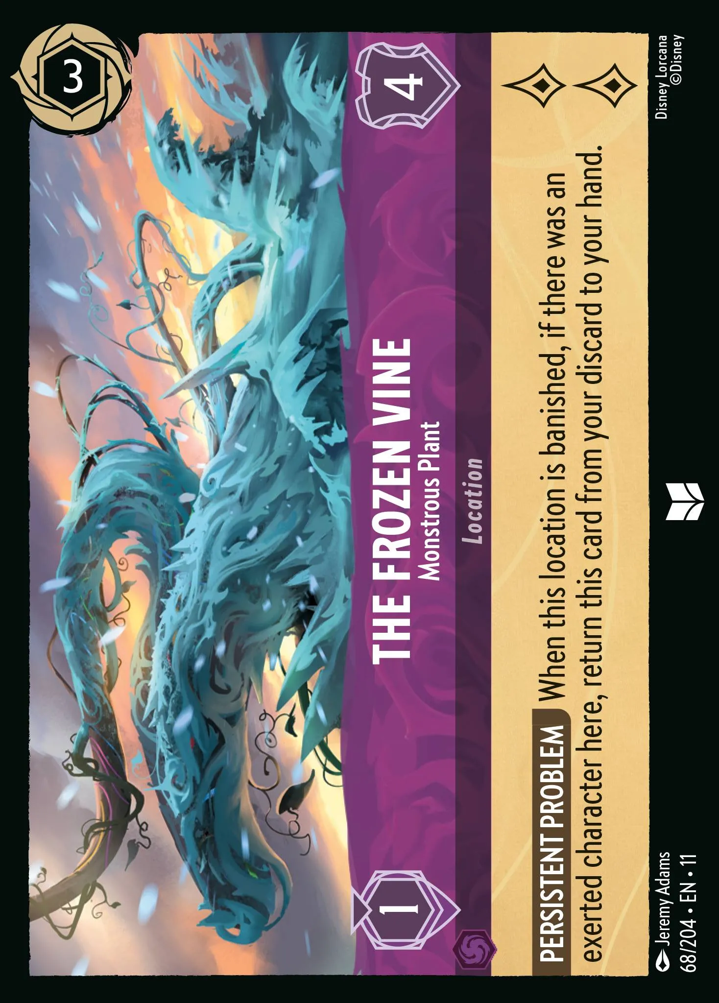 2026 Winterspell The Frozen Vine - Monstrous Plant [Foil] Uncommon #68 Uncommon card image