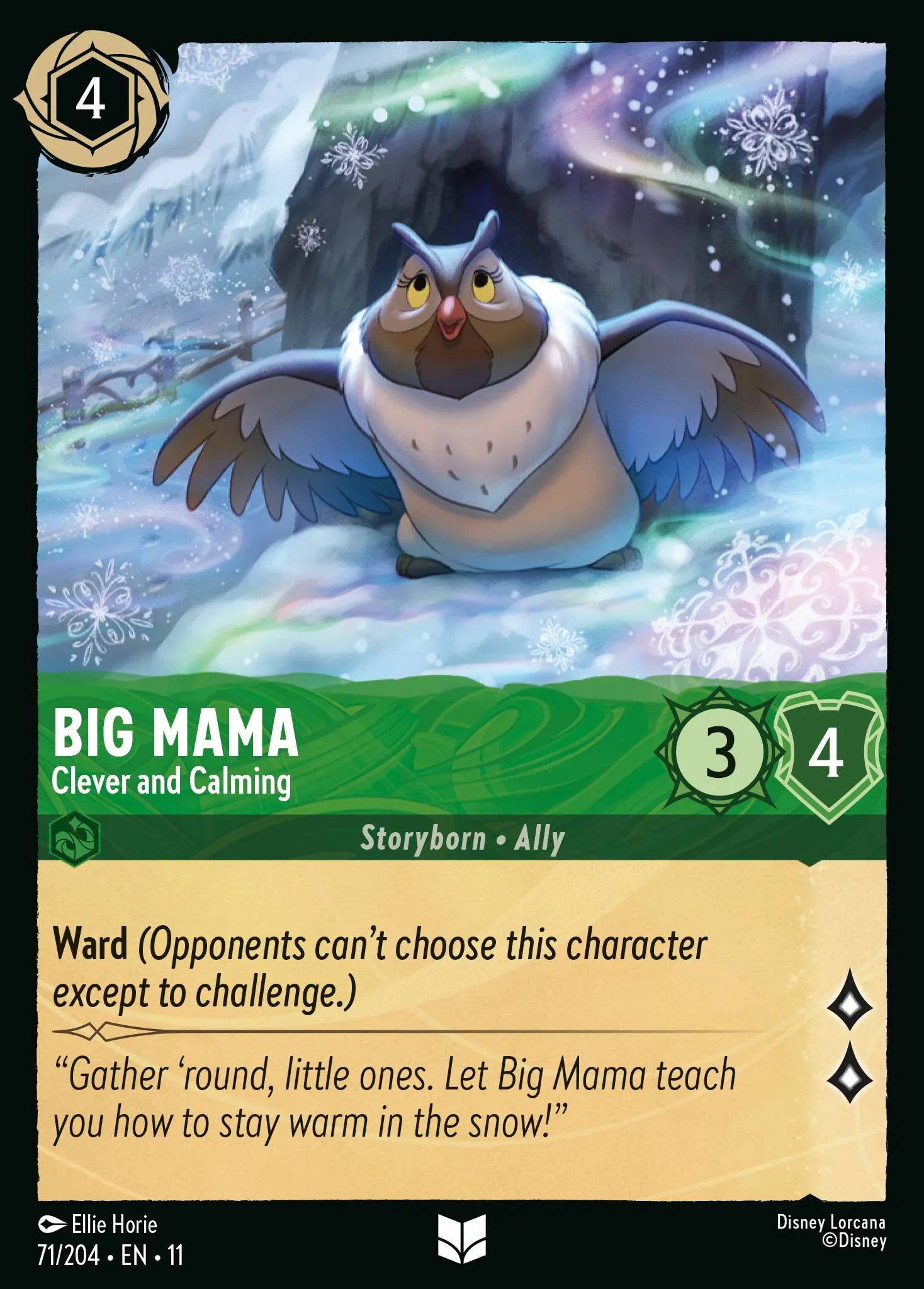 2026 Winterspell Big Mama - Clever and Calming [Foil] Uncommon #71 Uncommon card image