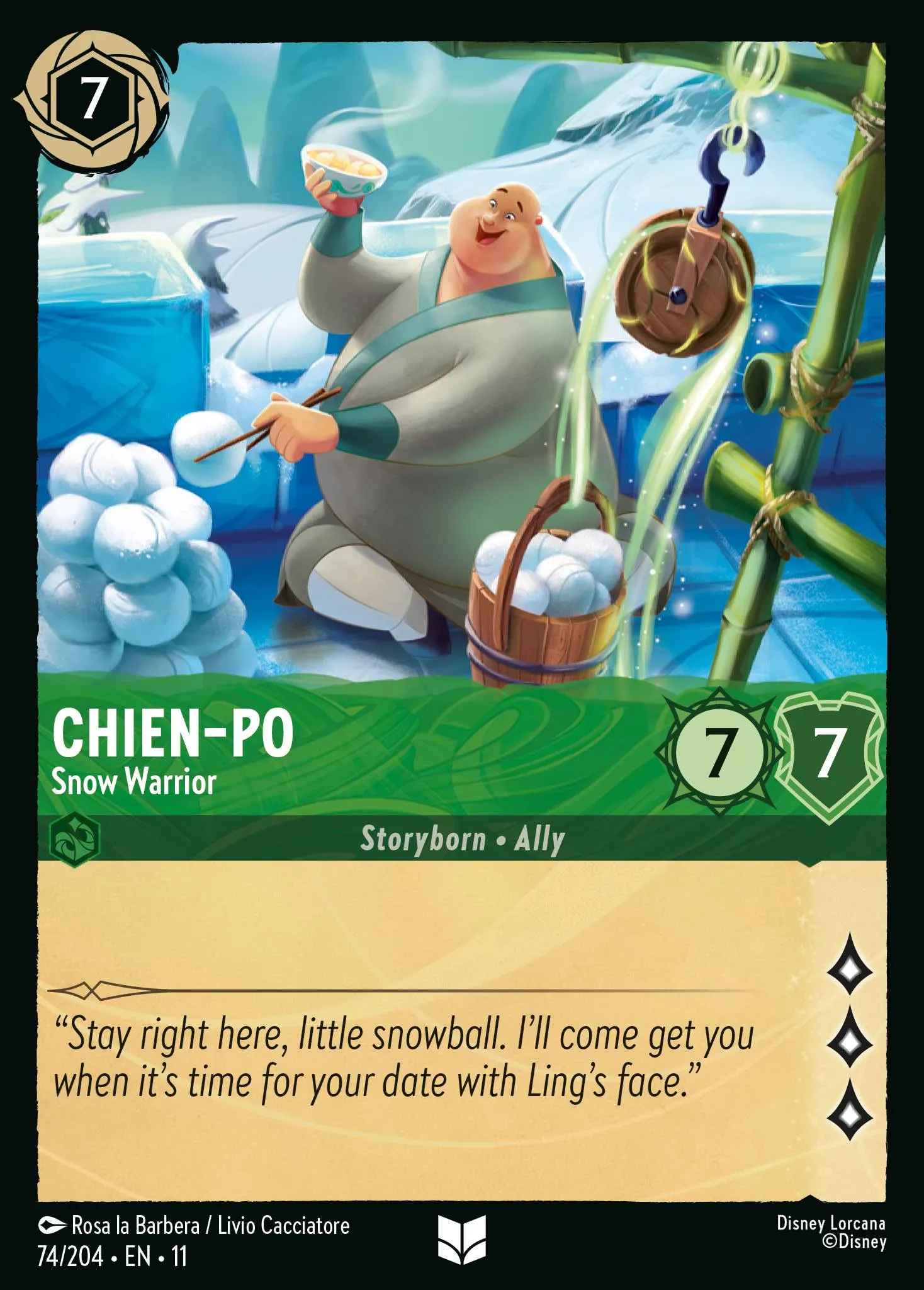 2026 Winterspell Chien-Po - Snow Warrior [Foil] Uncommon #74 Uncommon card image