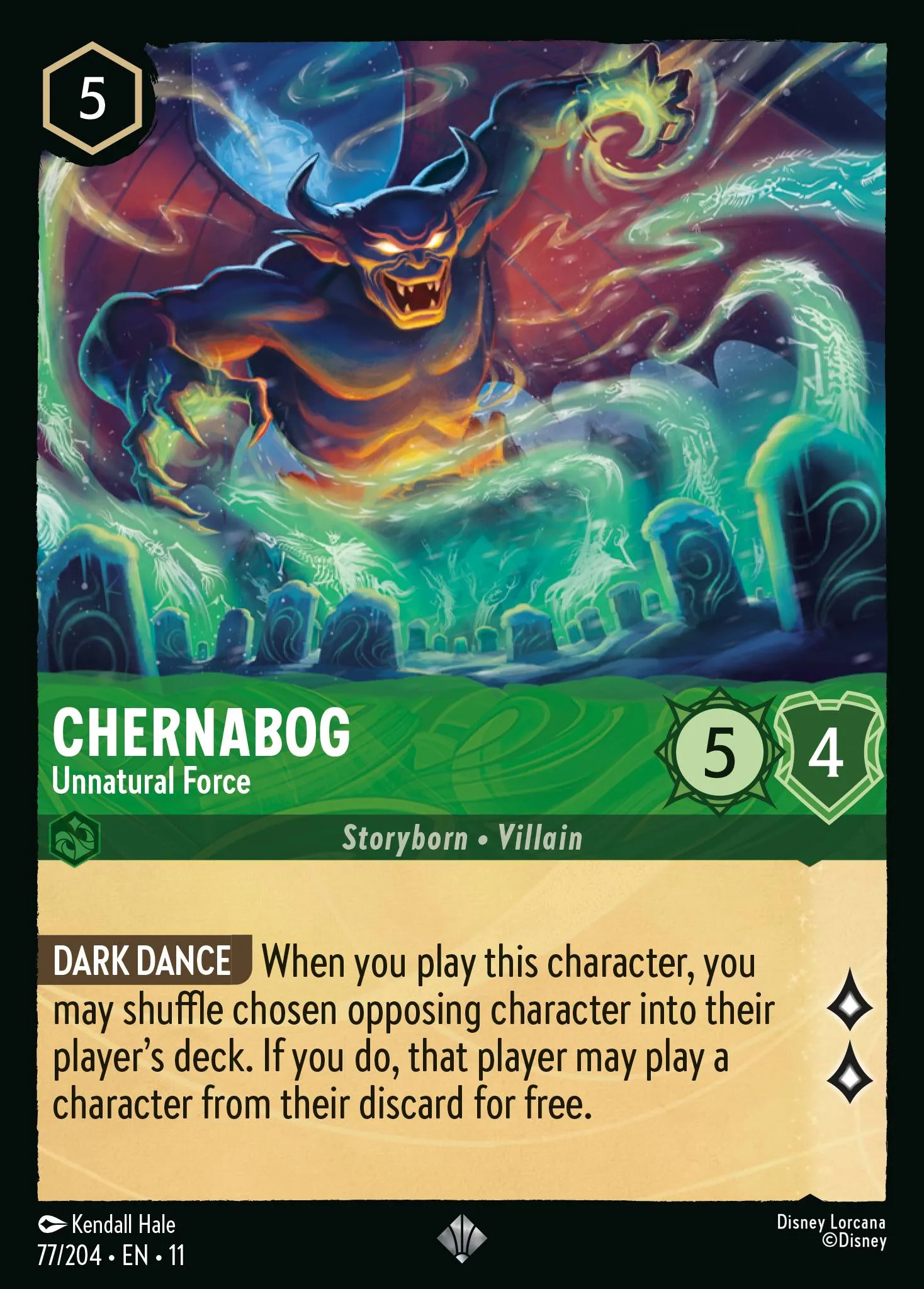 2026 Winterspell Chernabog - Unnatural Force [Foil] Super Rare #77 Super Rare card image
