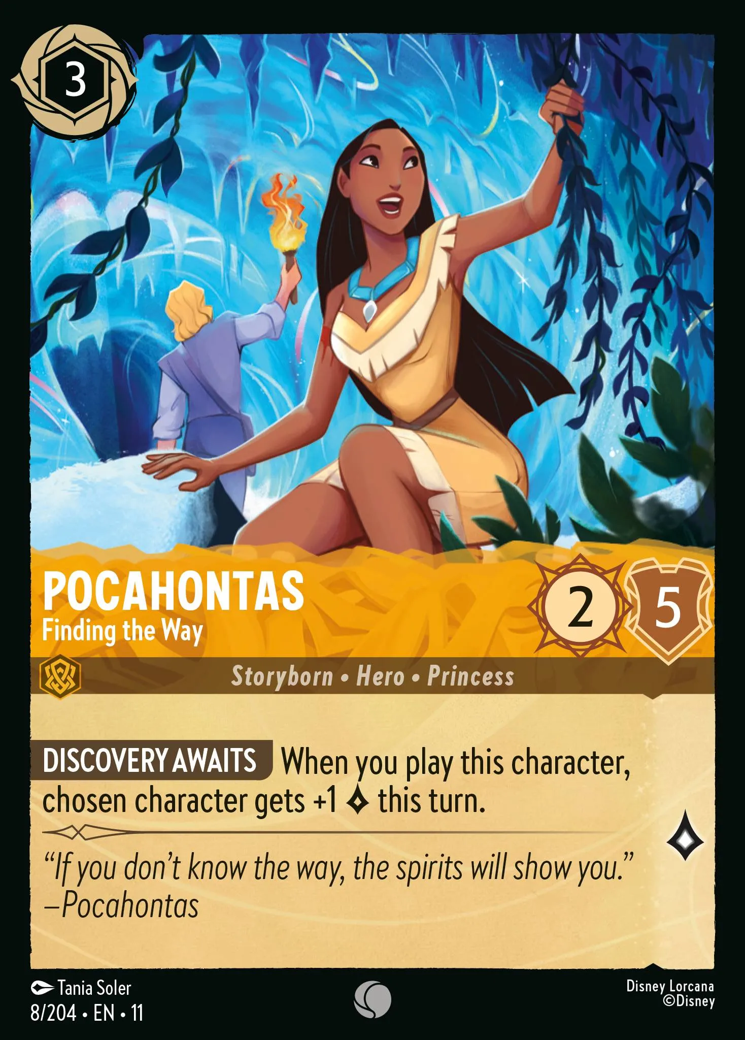 2026 Winterspell Pocahontas - Finding the Way [Foil] Common #8 Common card image