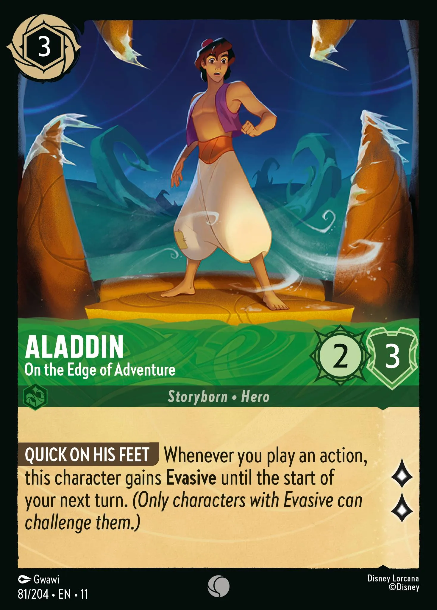 2026 Winterspell Aladdin - On the Edge of Adventure #81 Common card image