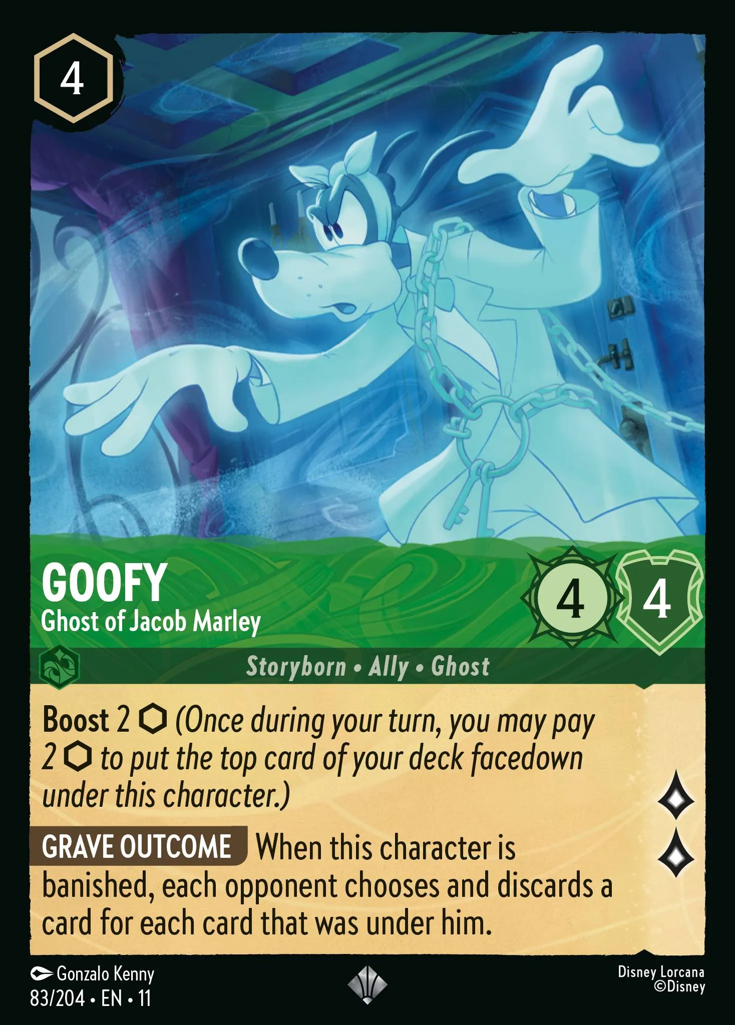 2026 Winterspell Goofy - Ghost of Jacob Marley #83 Super Rare card image