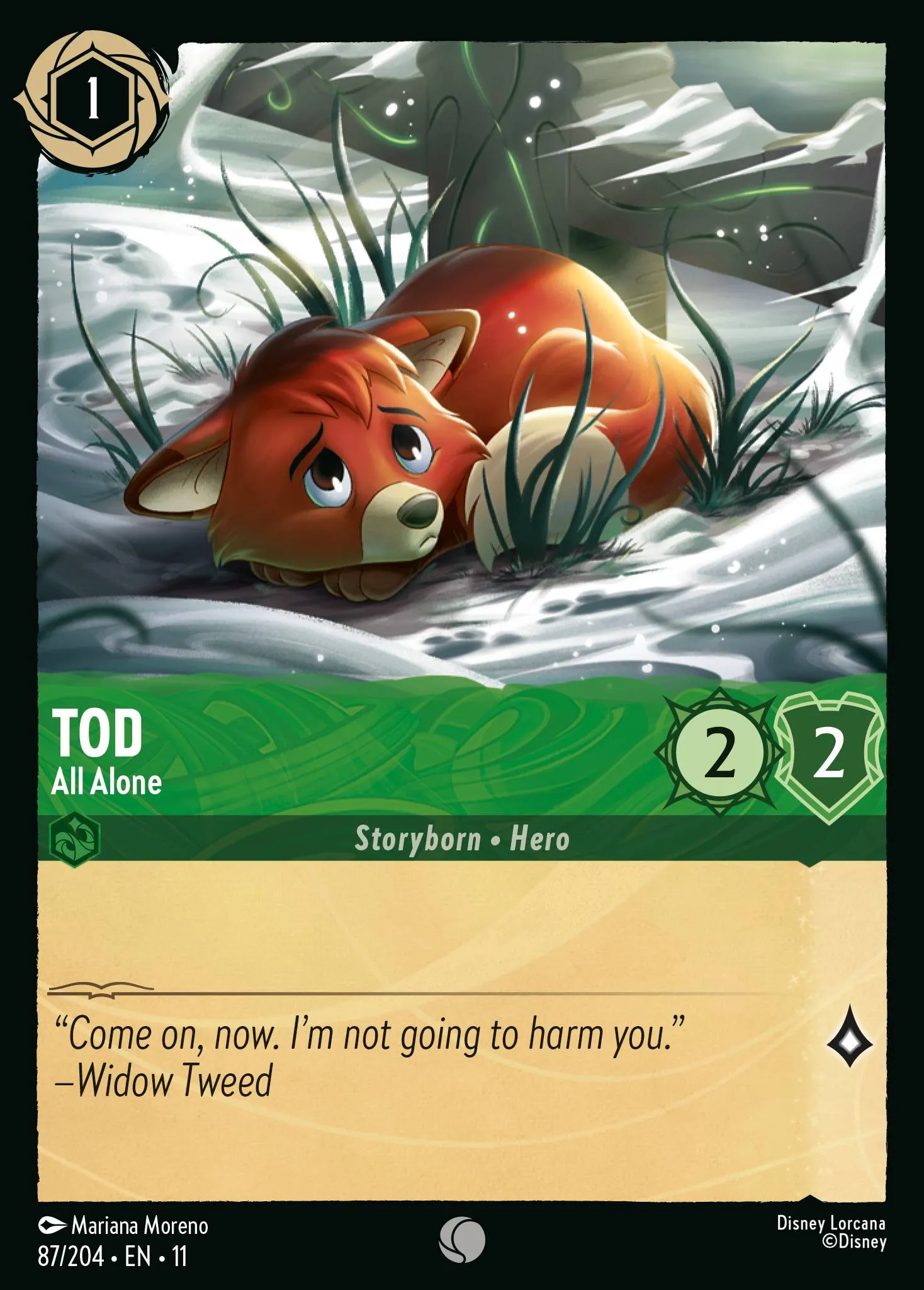 2026 Winterspell Tod - All Alone Common #87 Common card image
