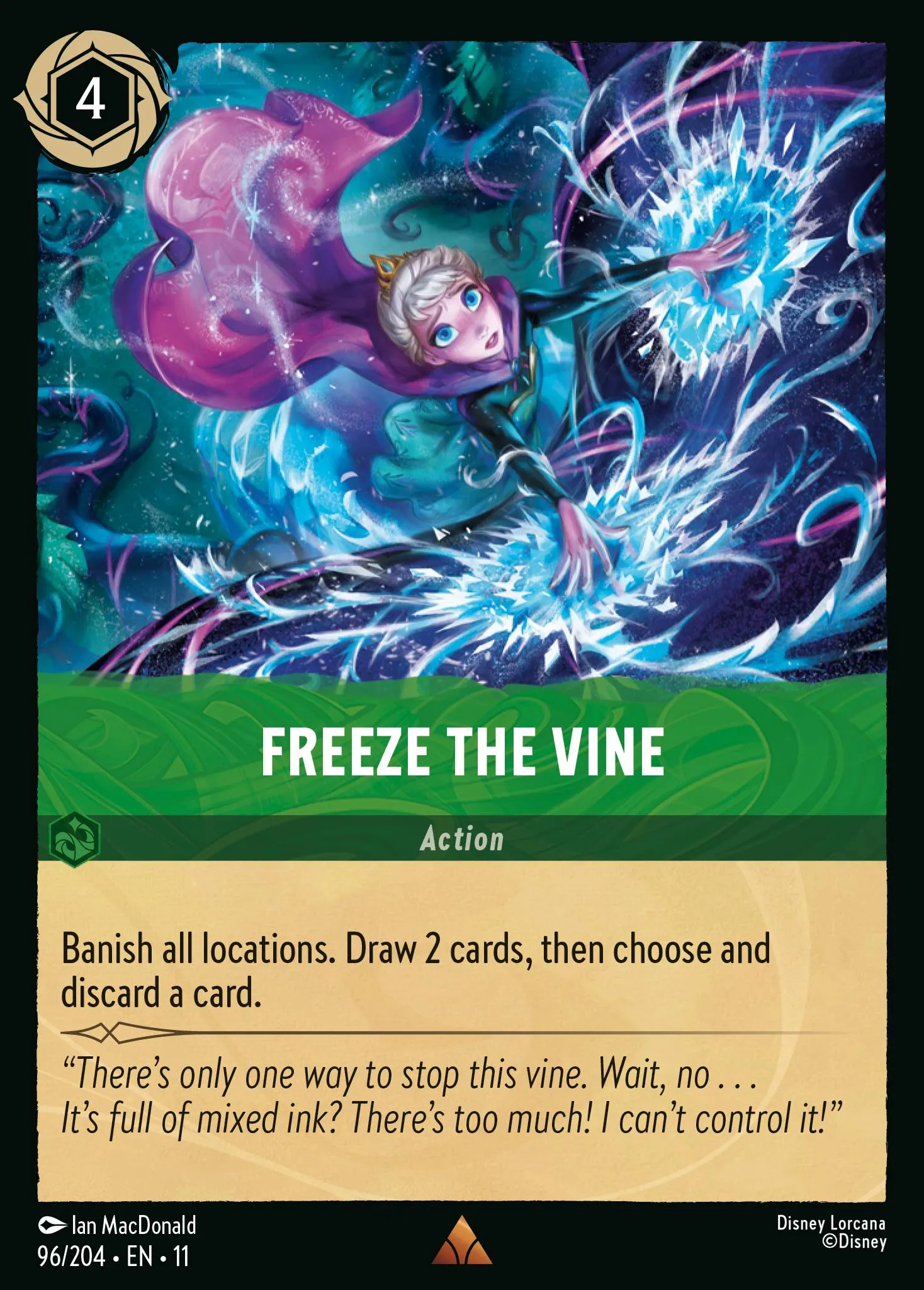 2026 Winterspell Freeze the Vine Rare #96 Rare card image