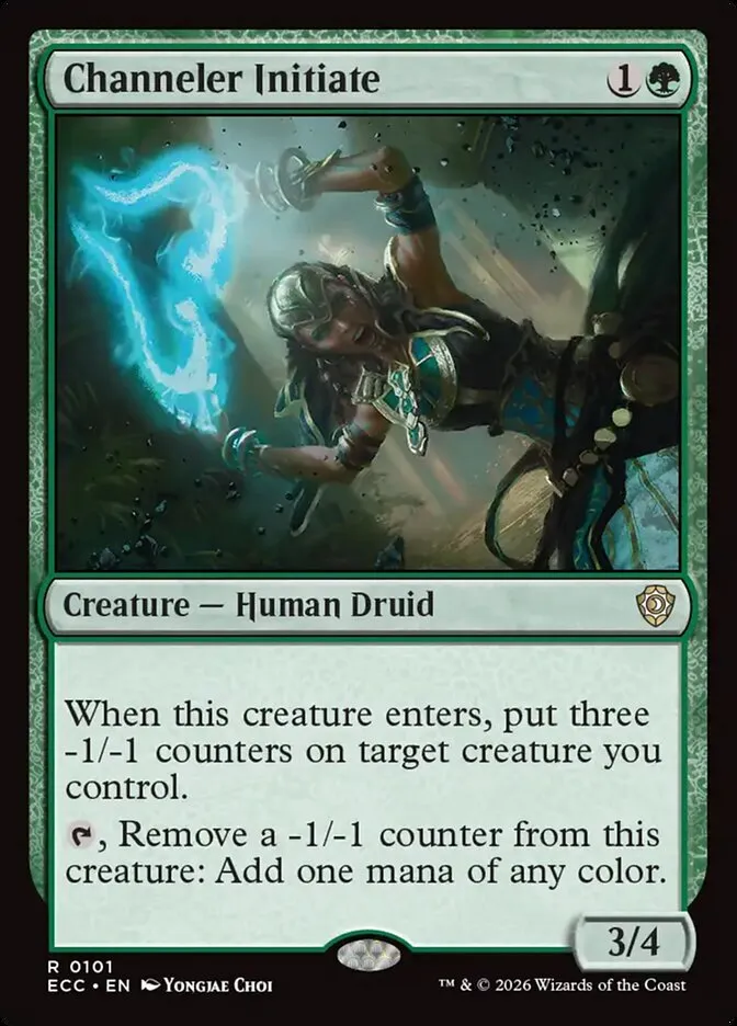 2026 Lorwyn Eclipsed Commander Channeler Initiate rare #101 rare card image