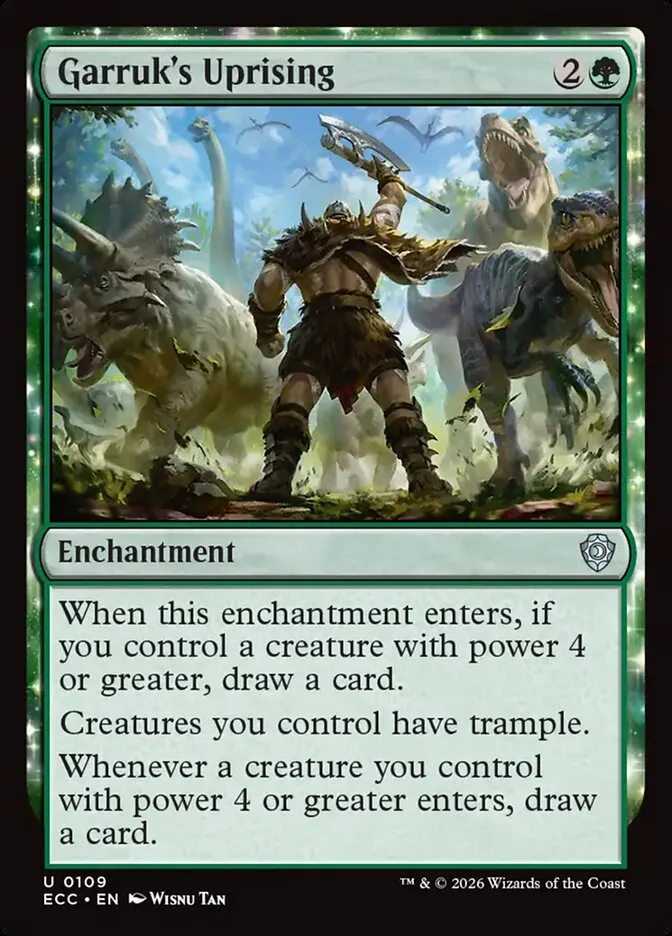 2026 Lorwyn Eclipsed Commander Garruk's Uprising uncommon #109 uncommon card image