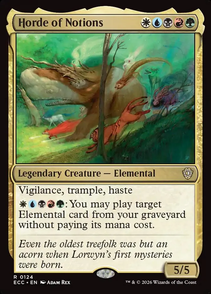 2026 Lorwyn Eclipsed Commander Horde of Notions #124 rare card image