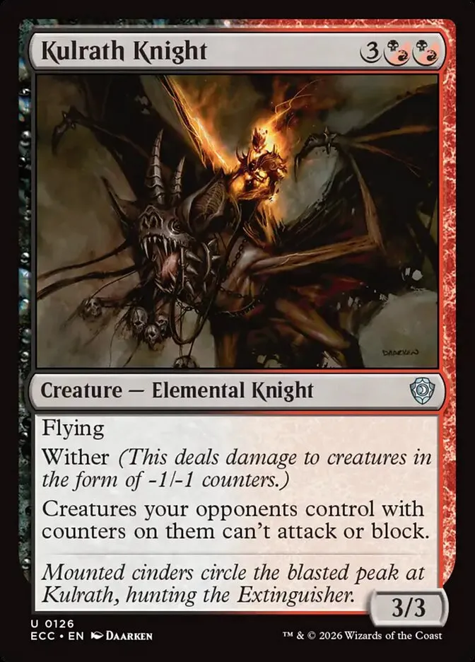 2026 Lorwyn Eclipsed Commander Kulrath Knight uncommon #126 uncommon card image
