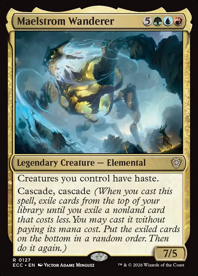 2026 Lorwyn Eclipsed Commander Maelstrom Wanderer rare #127 rare card image
