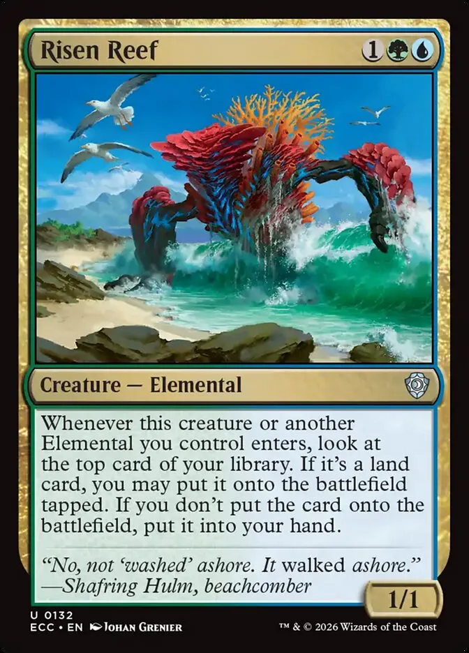 2026 Lorwyn Eclipsed Commander Risen Reef uncommon #132 uncommon card image