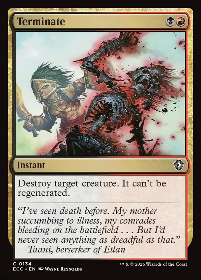 2026 Lorwyn Eclipsed Commander Terminate common #134 common card image