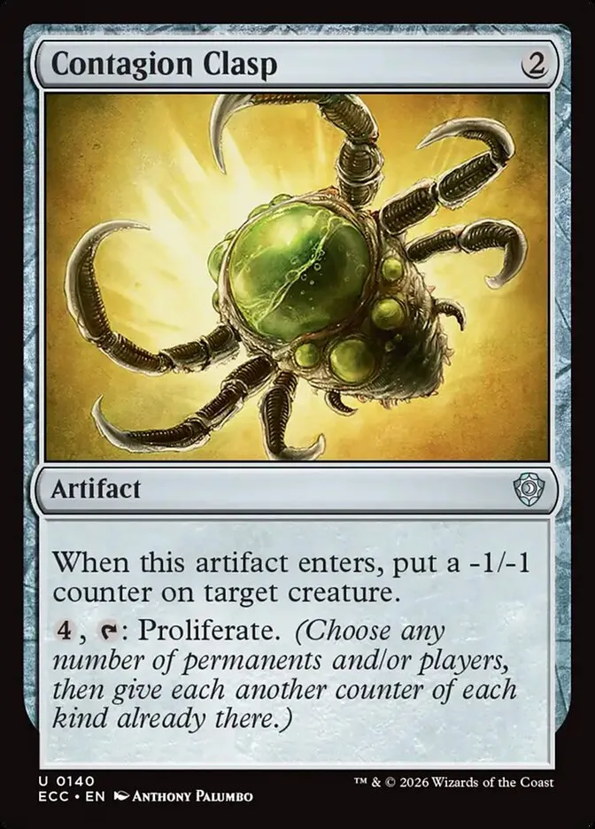 2026 Lorwyn Eclipsed Commander Contagion Clasp uncommon #140 uncommon card image